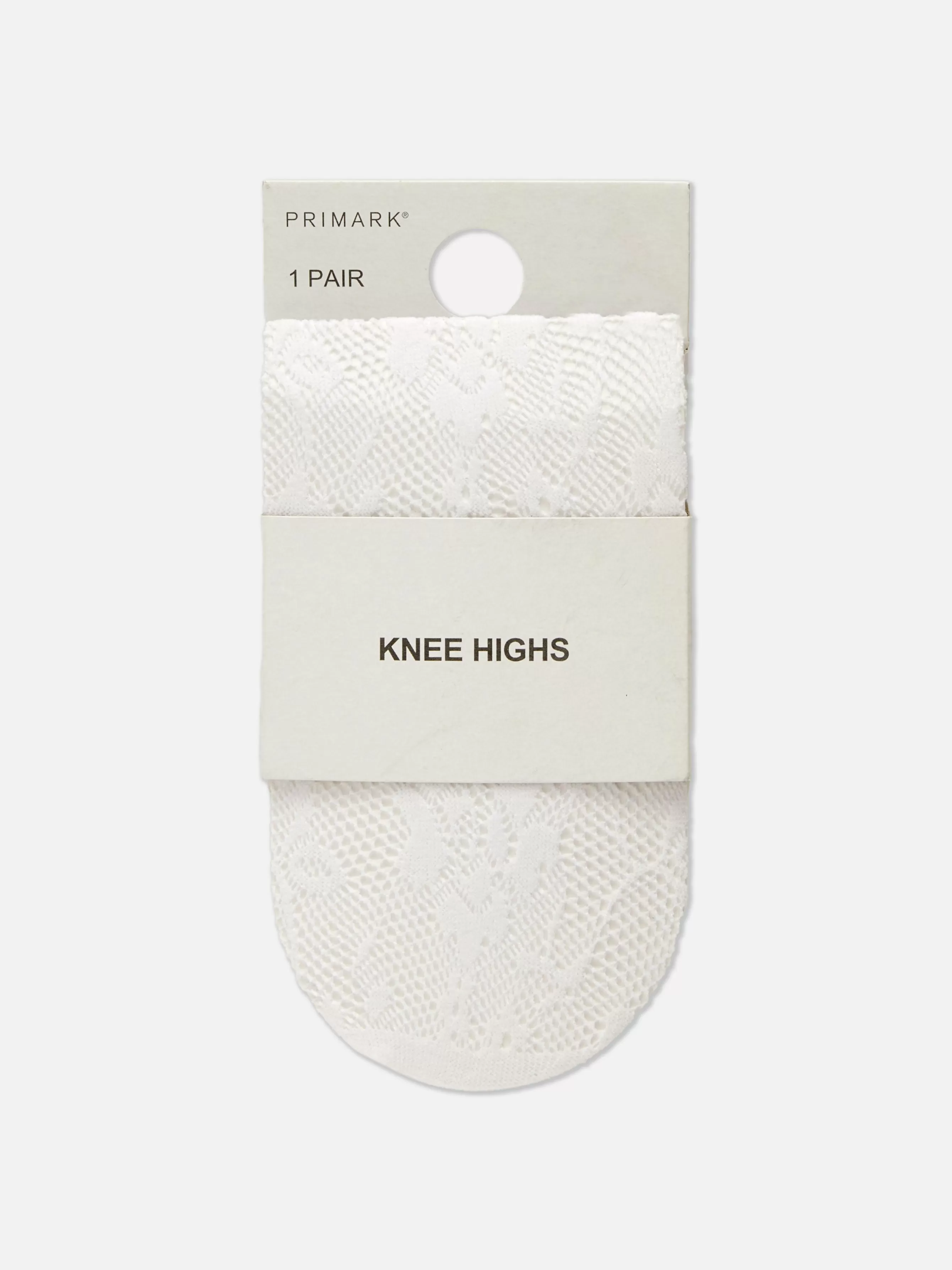 Clearance Primark Chaussettes Hauteur Genou En Dentelle Blanc