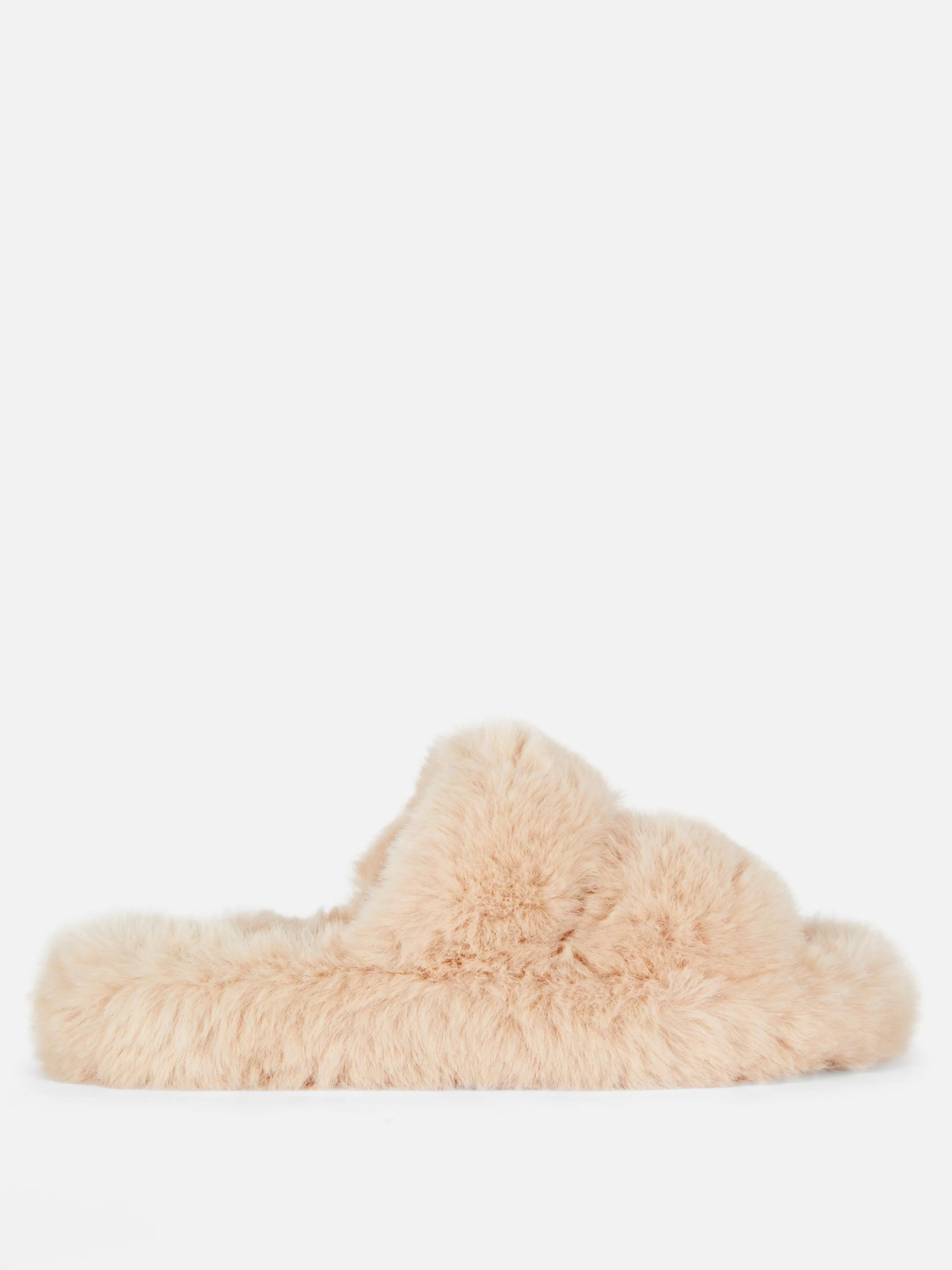 Flash Sale Primark Chaussons Duveteux à Double Bride Beige