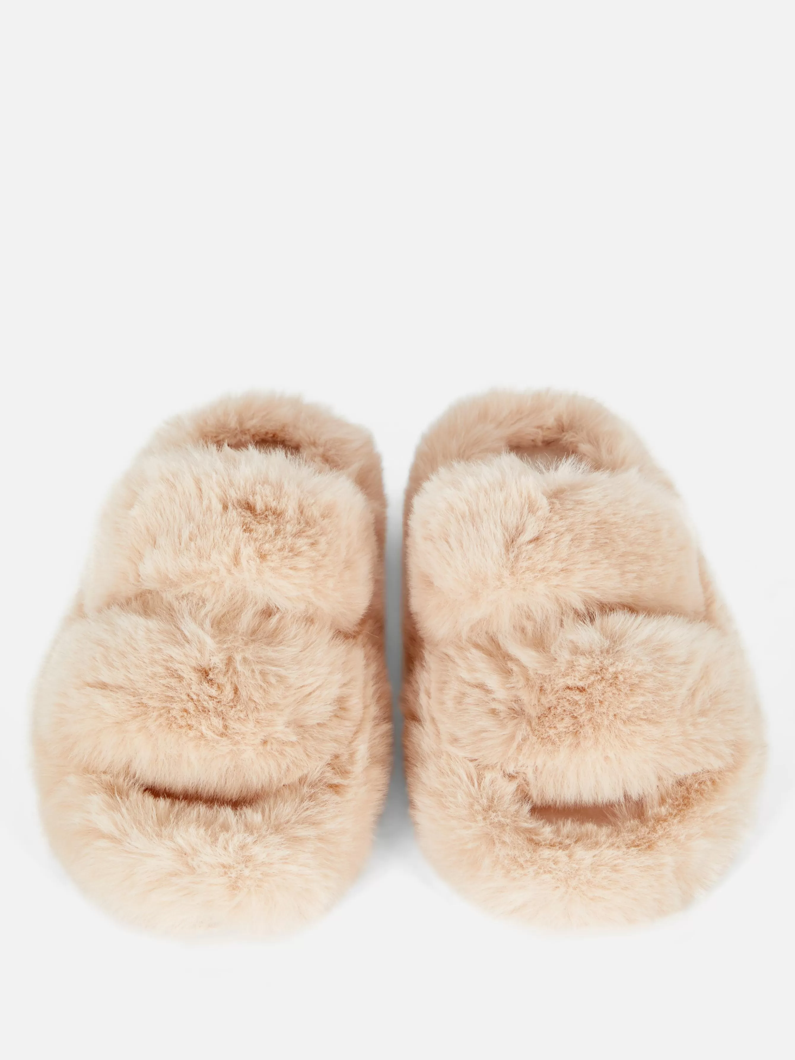 Flash Sale Primark Chaussons Duveteux à Double Bride Beige