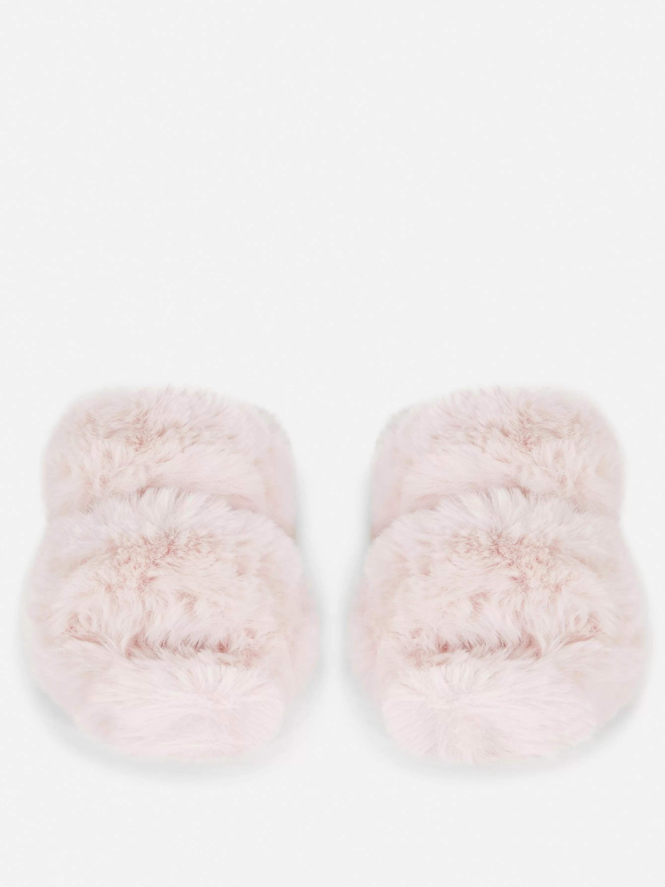 Best Sale Primark Chaussons Duveteux à Double Bride Rose