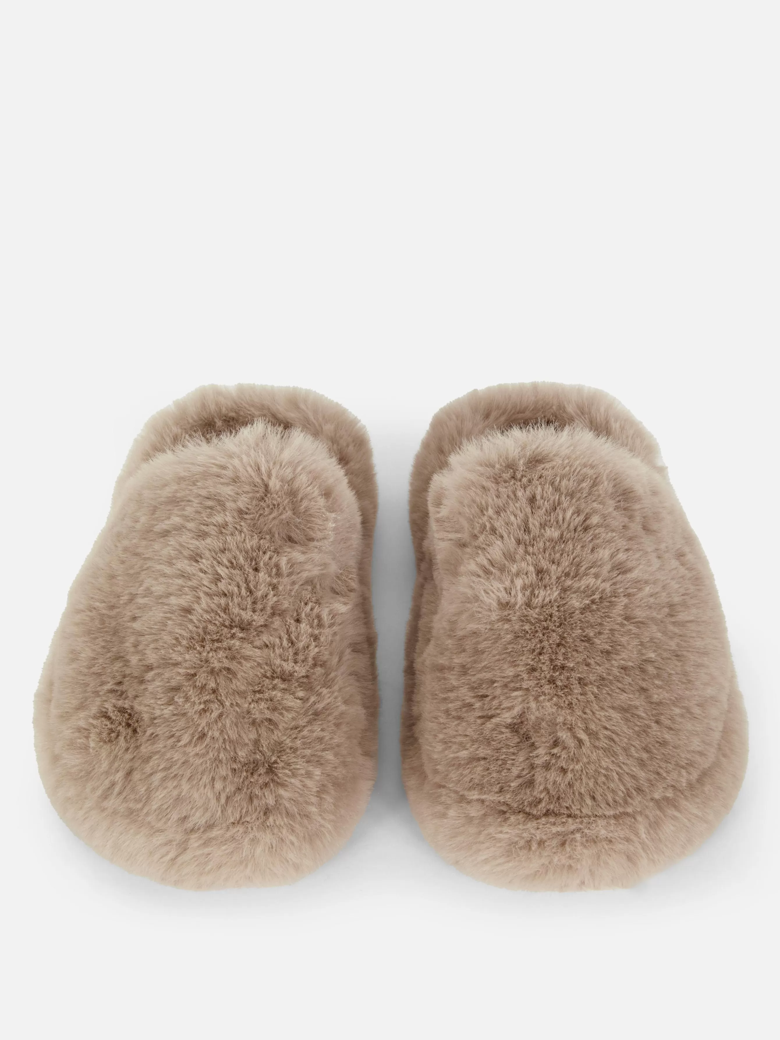 Discount Primark Chaussons En Fausse Fourrure Marron