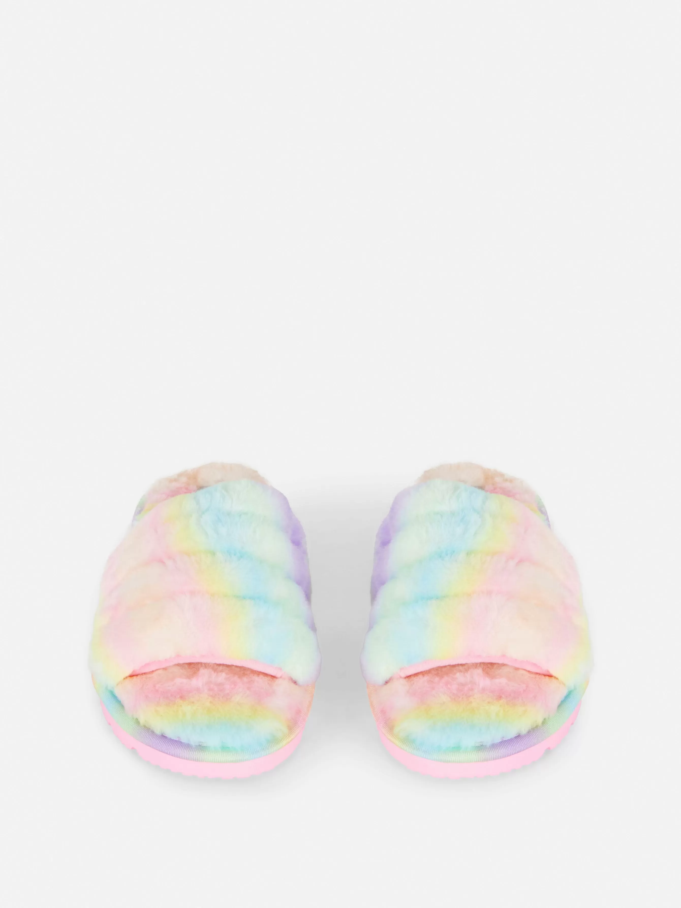 Fashion Primark Chaussons En Fausse Fourrure Effet Dégradé Multicolore