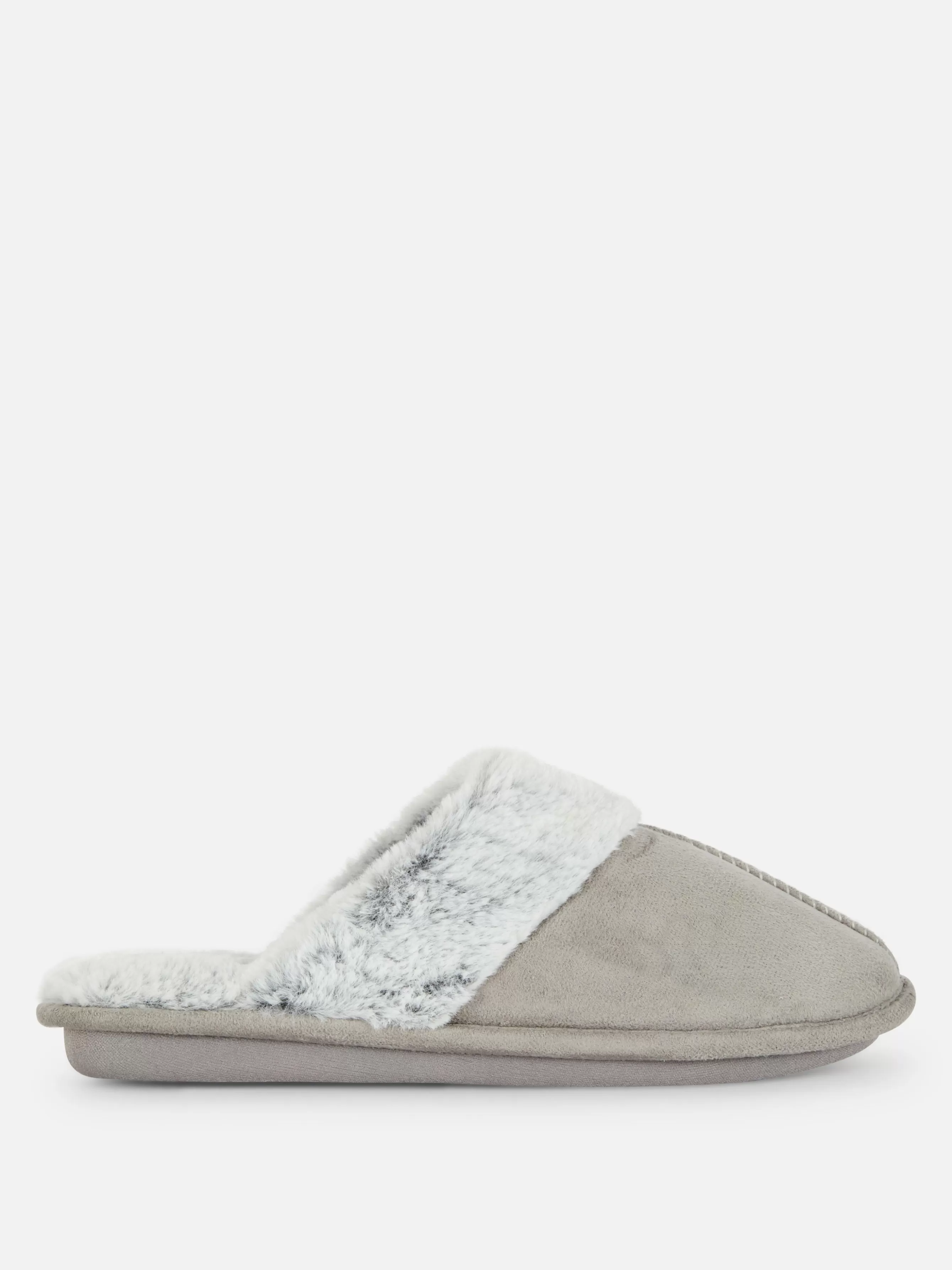 Discount Primark Chaussons En Suédine Gris clair