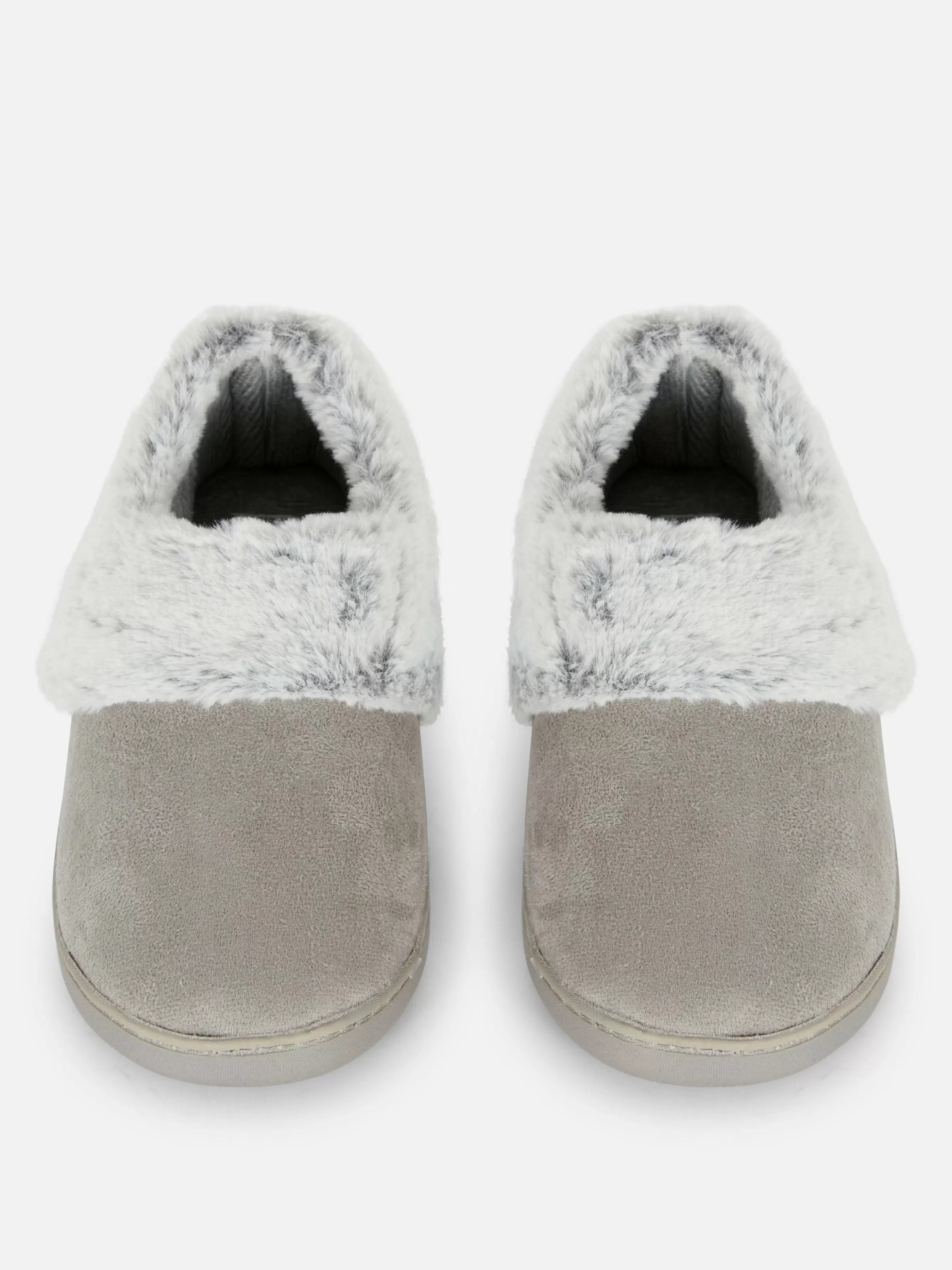 Online Primark Chaussons Mocassins Doublés En Fausse Fourrure Gris