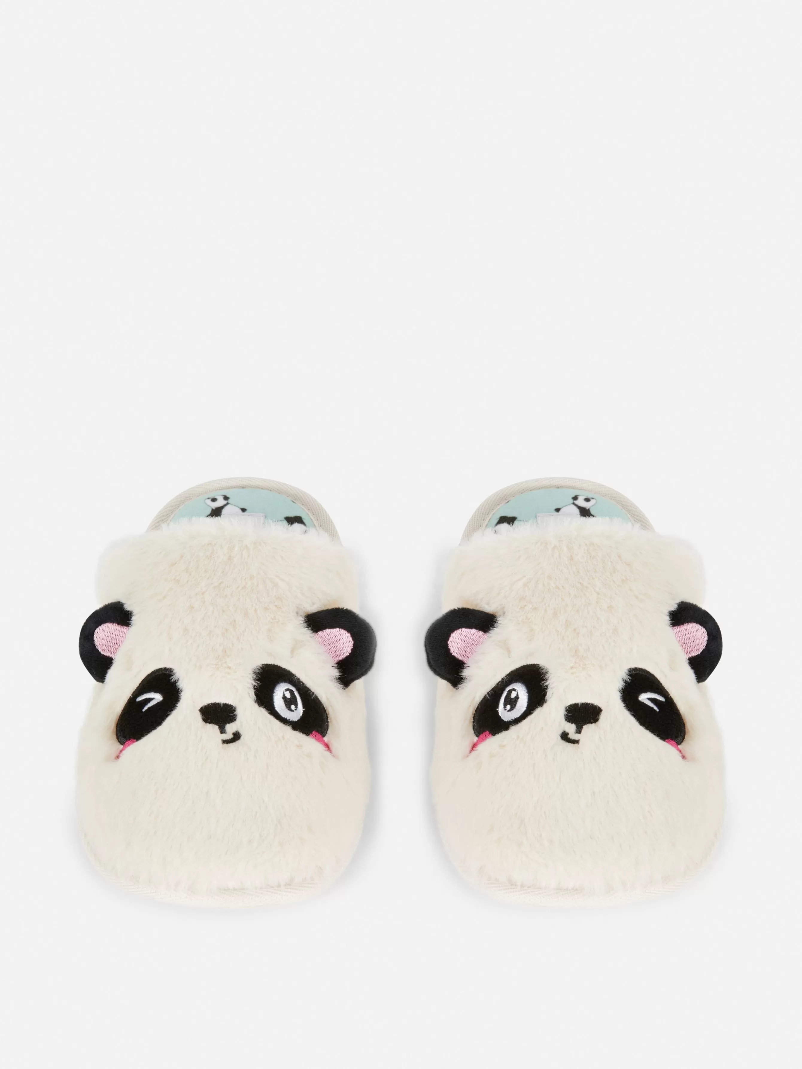 Best Sale Primark Chaussons Mules à Motif Panda En 3D Sable