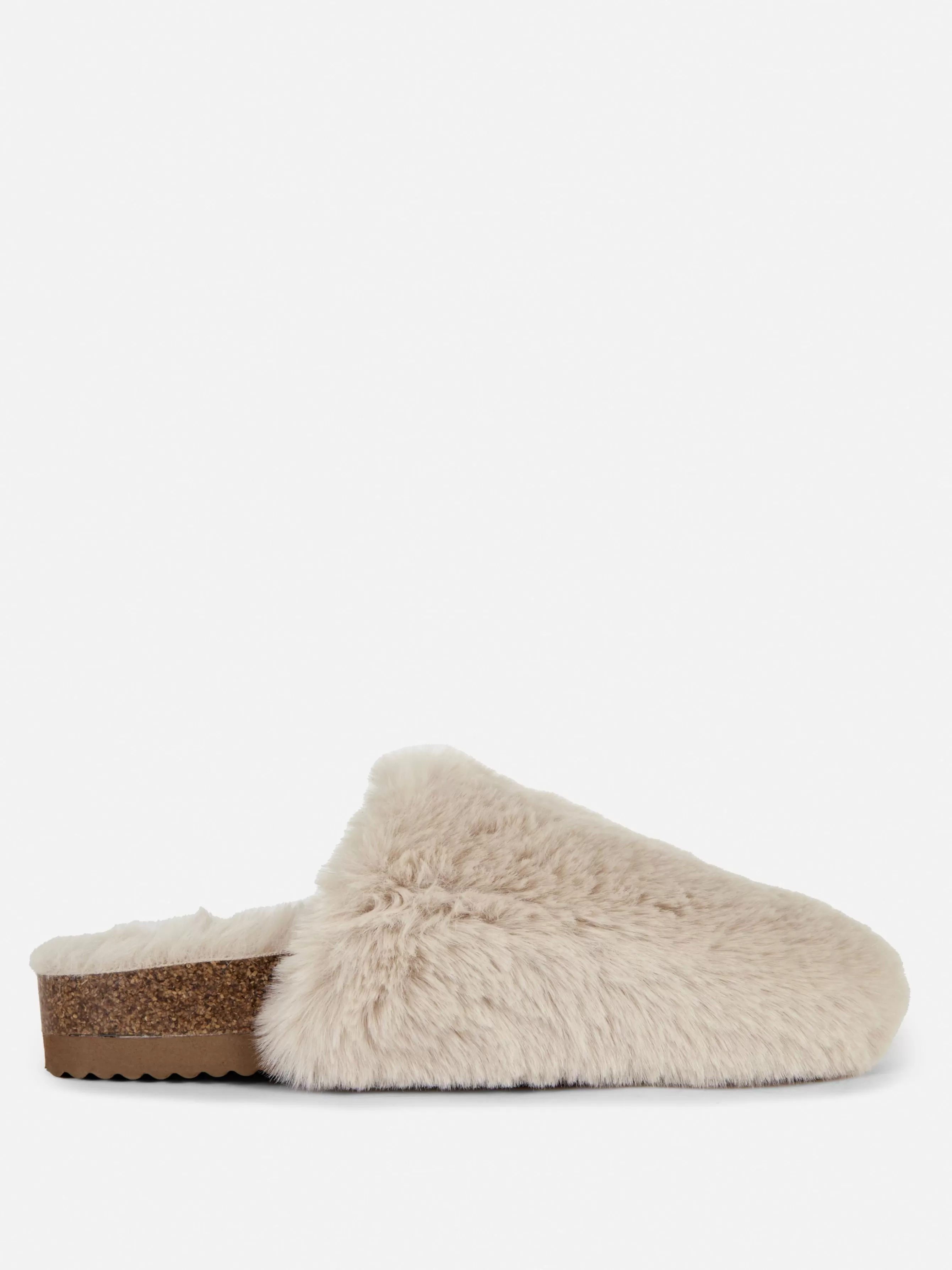 Fashion Primark Chaussons Mules Duveteux Naturel