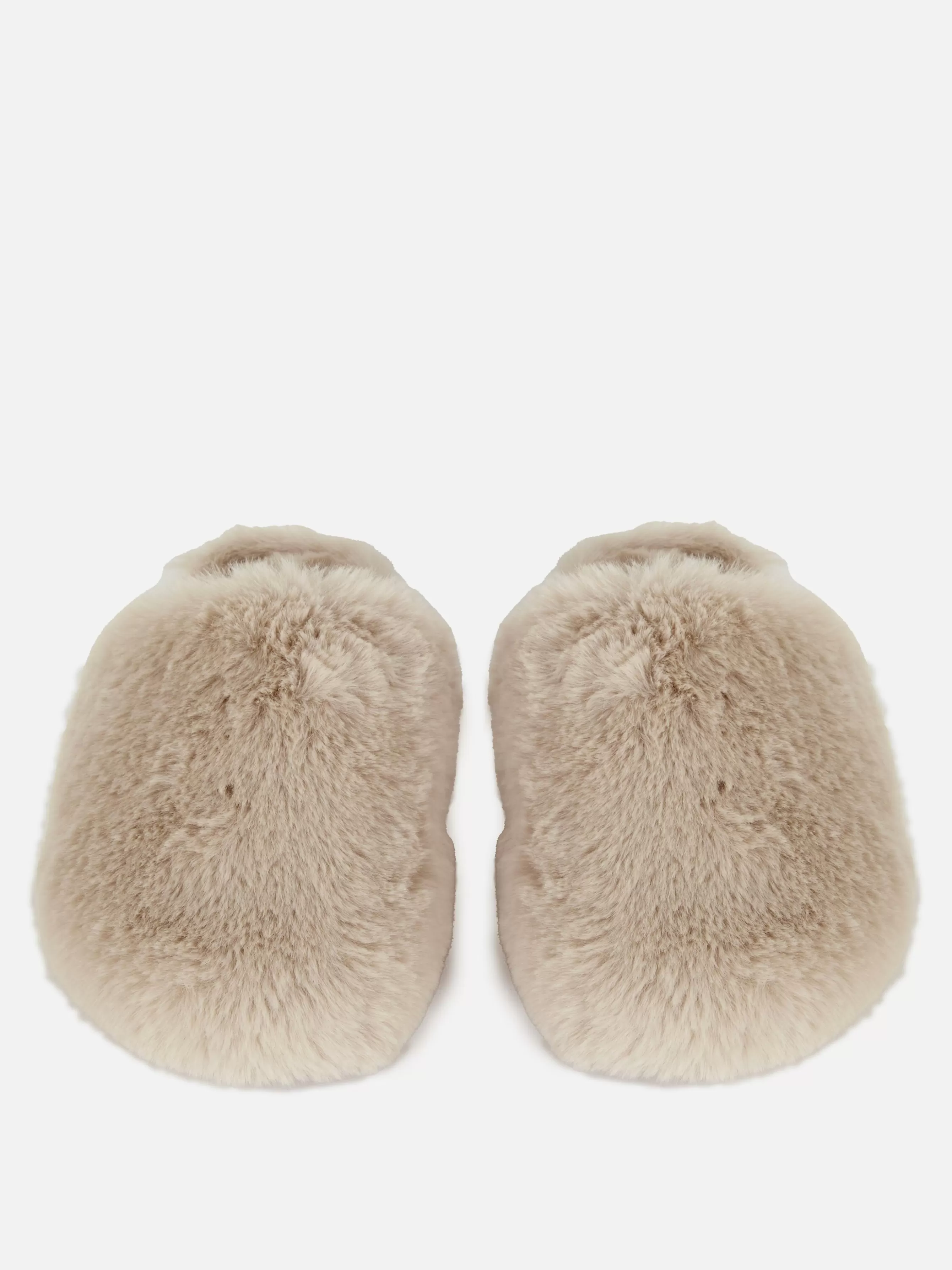 Fashion Primark Chaussons Mules Duveteux Naturel