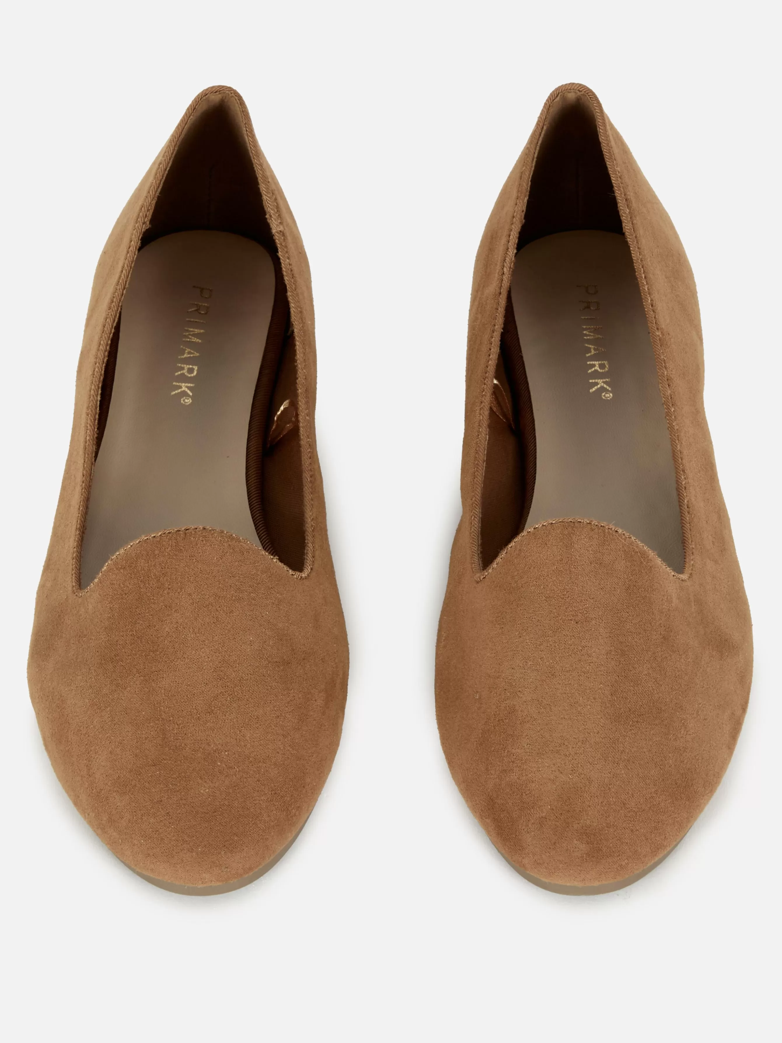 Cheap Primark Chaussons-ballerines En Suédine Fauve