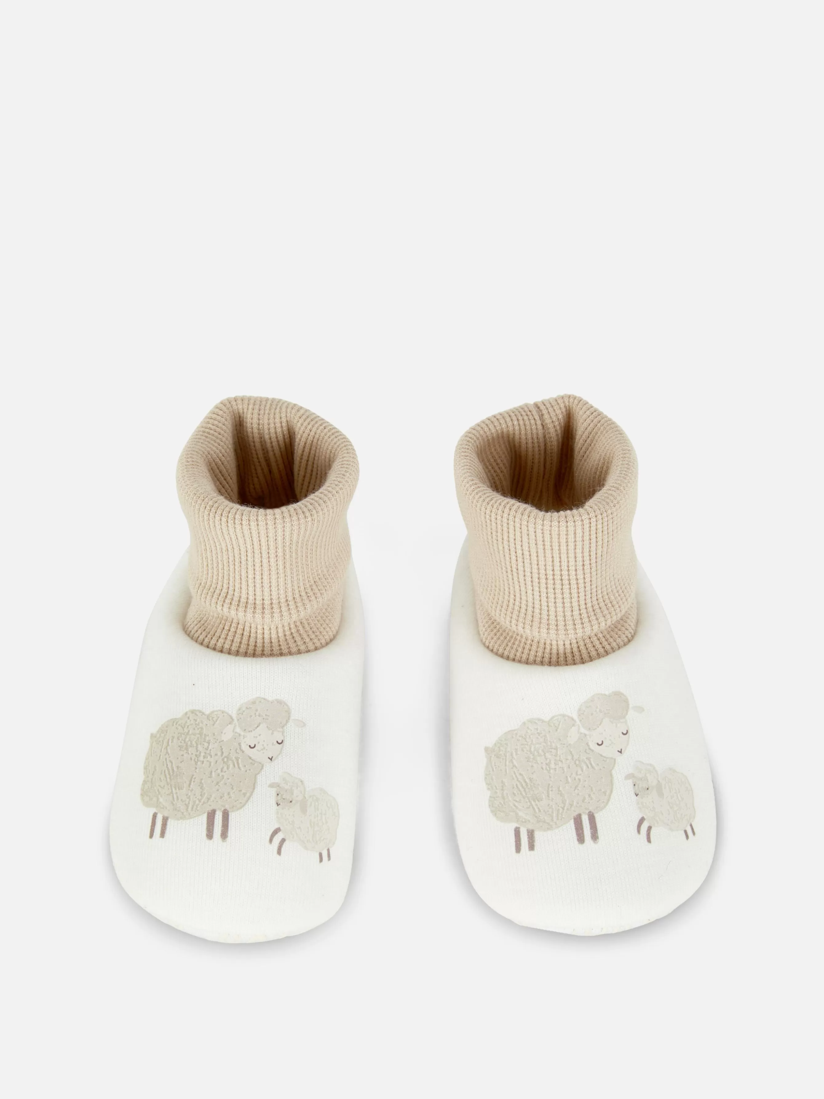 Sale Primark Chaussons-chaussettes à Motif Mouton Ivoire