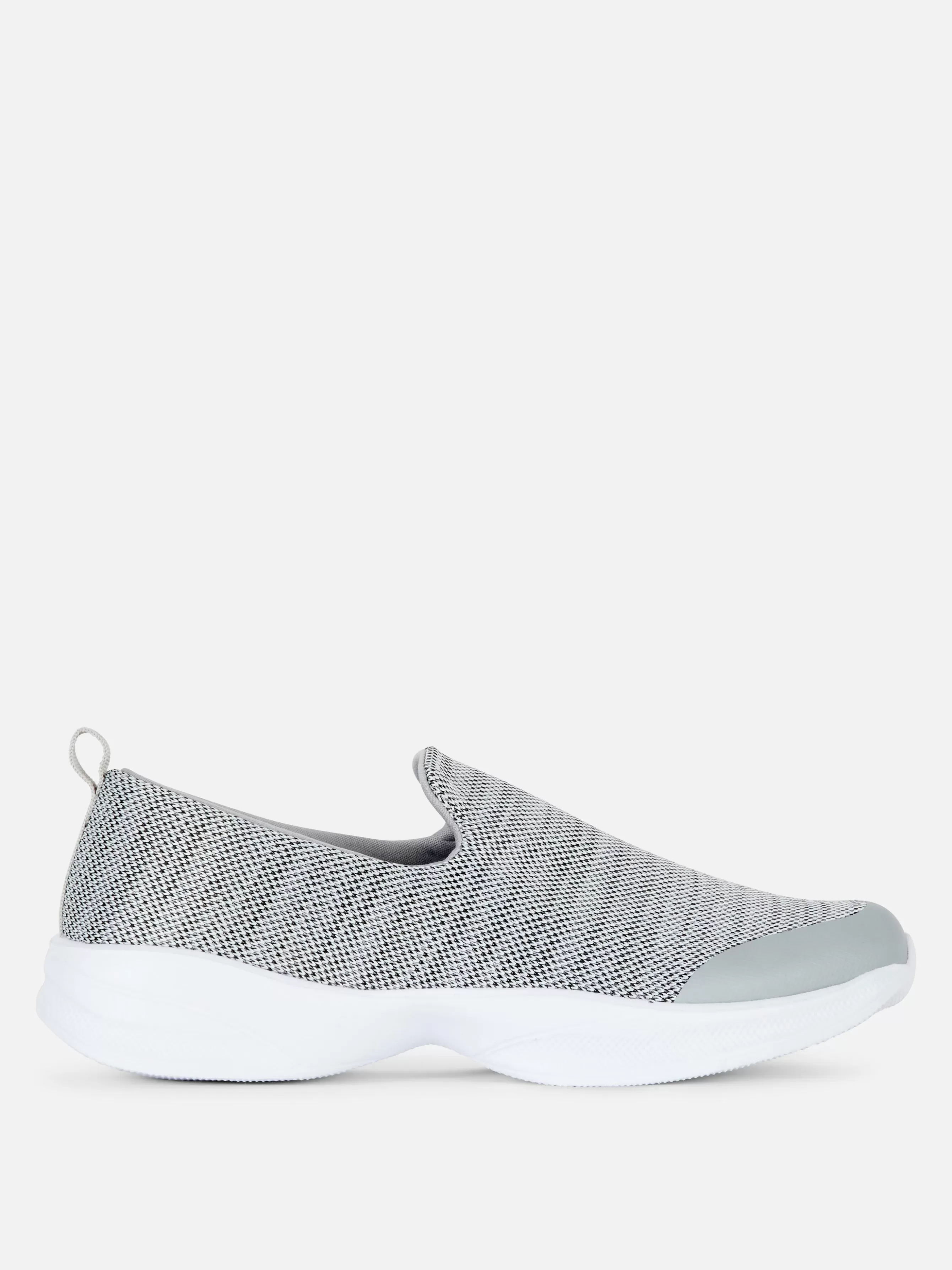 Shop Primark Chaussures De Sport Sans Lacets En Tissu Gris