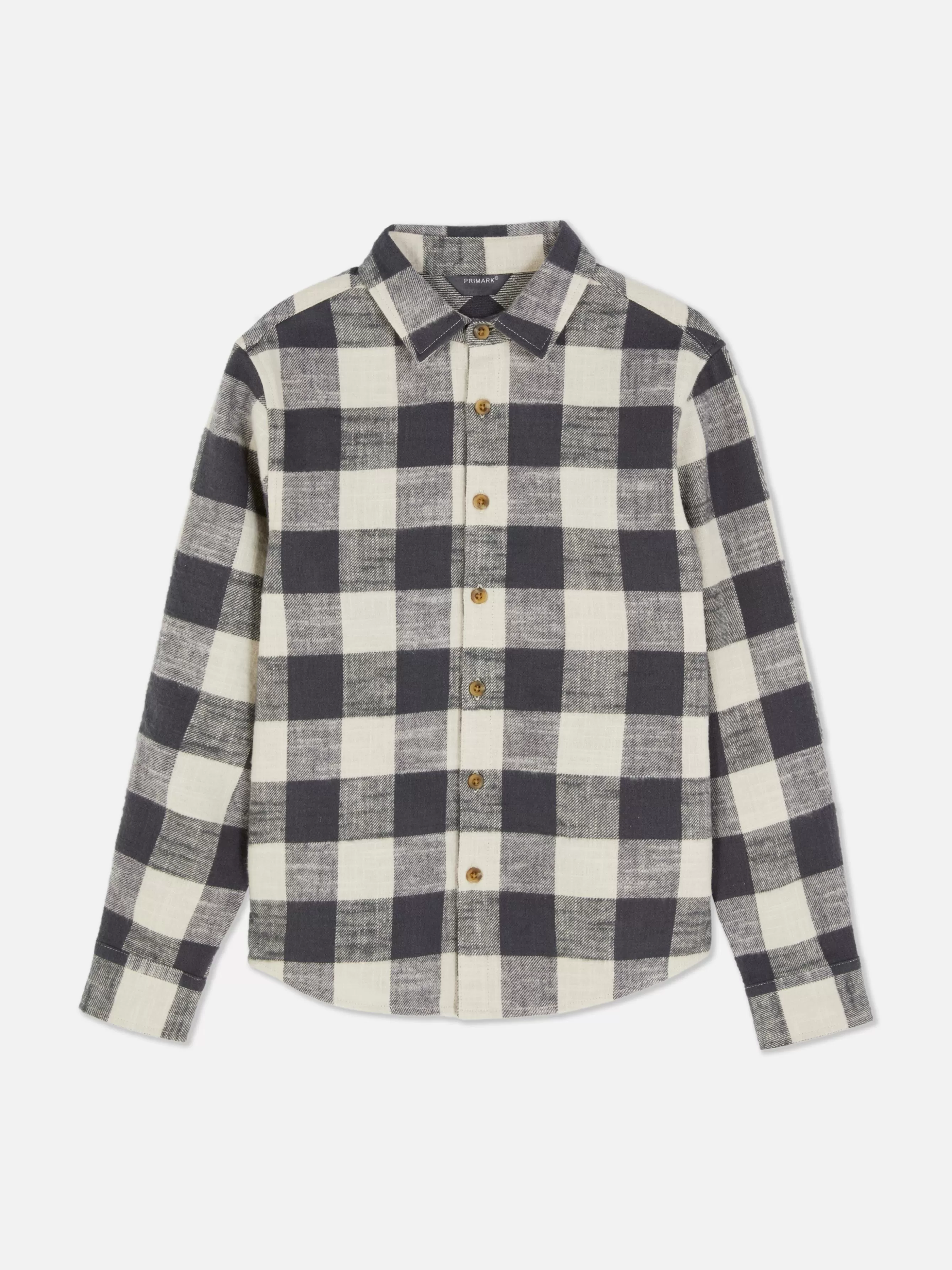 Discount Primark Chemise Boutonnée à Carreaux Anthracite