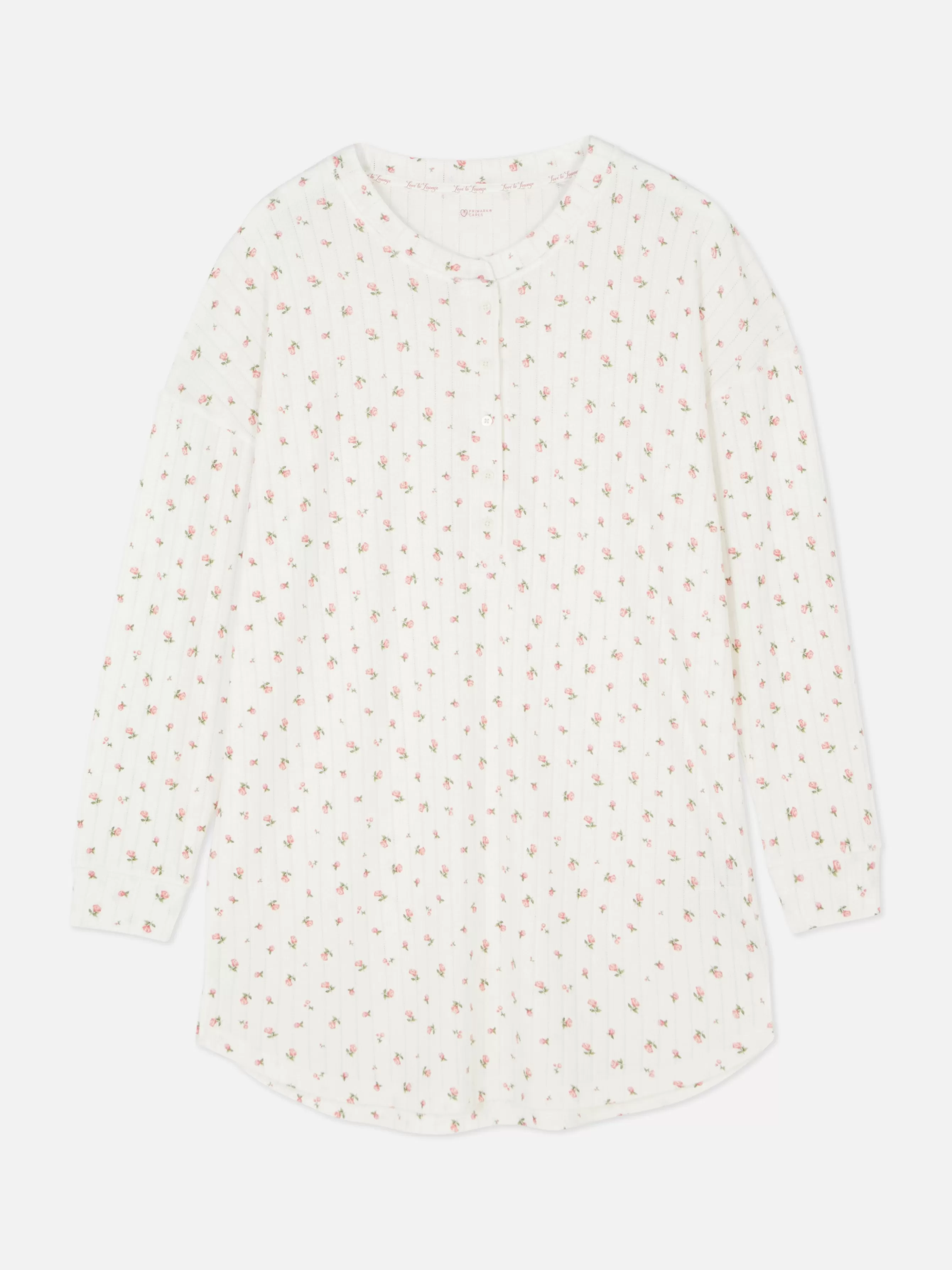 Shop Primark Chemise De Nuit En Maille Pointelle Florale Multicolore