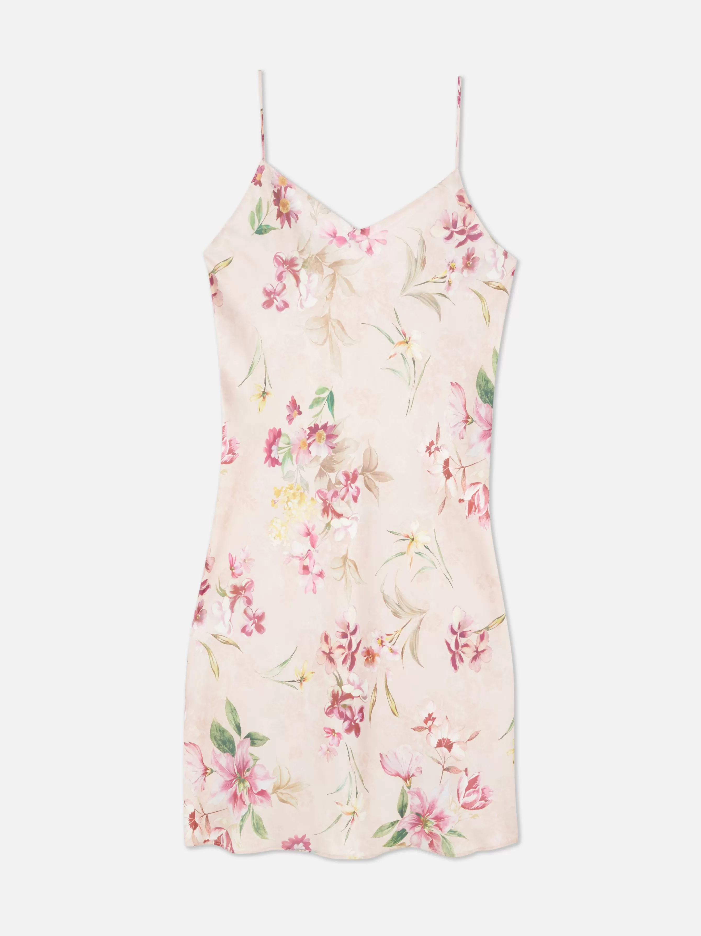 Online Primark Chemise De Nuit En Satin Floral Rose