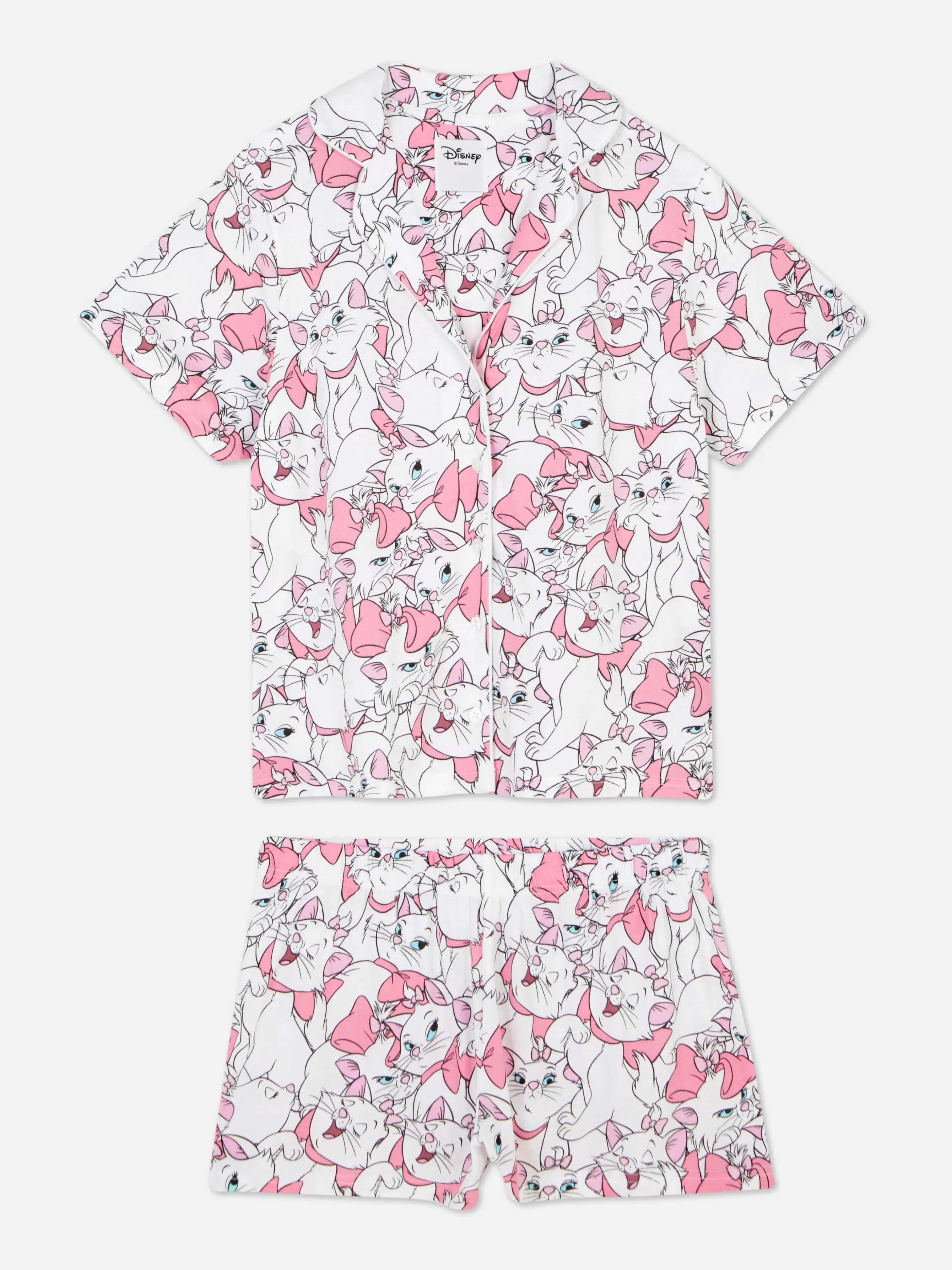 Clearance Primark Chemise De Pyjama à Manches Courtes Disney Les Aristochats Marie Blanc