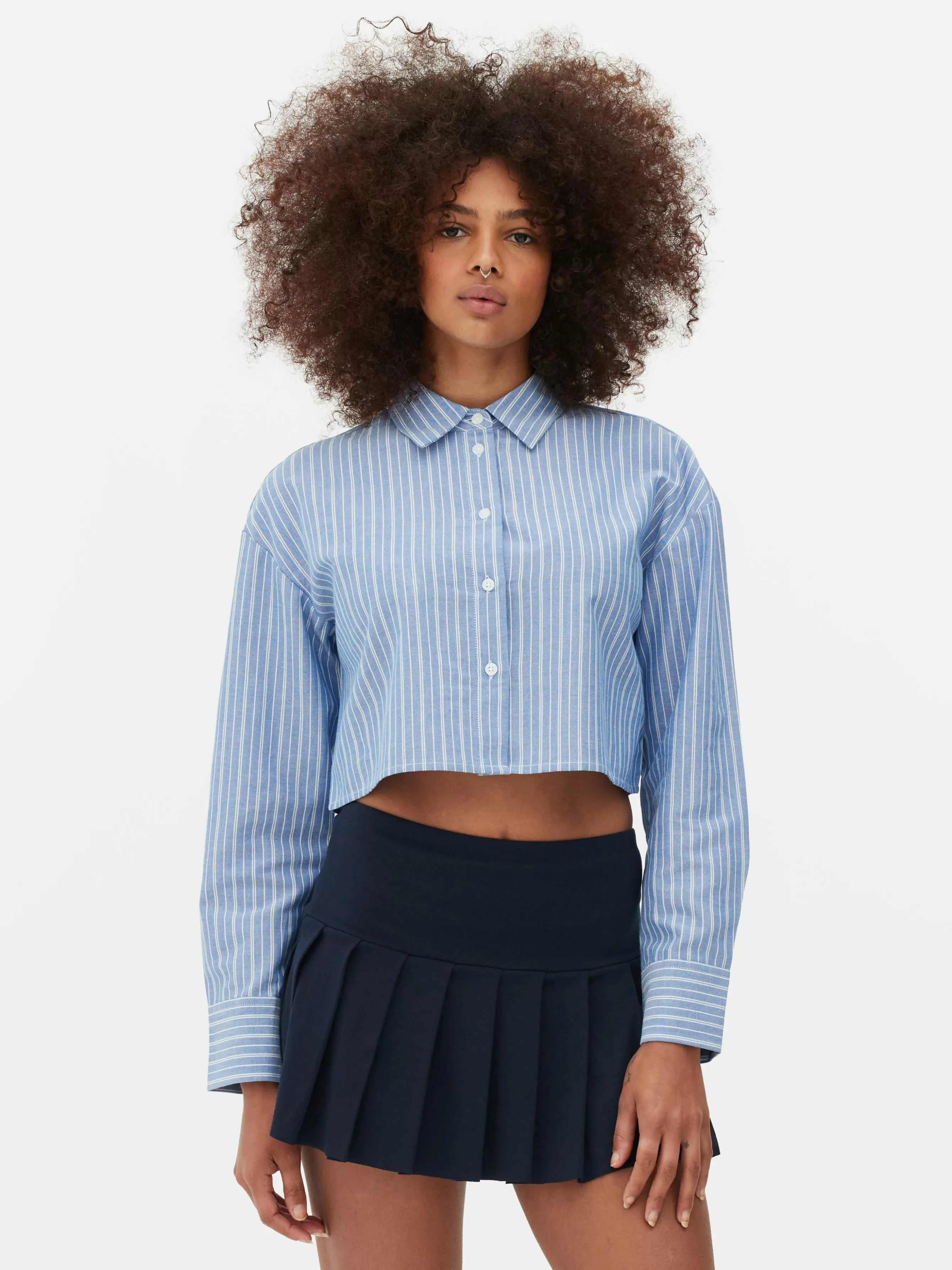 Best Primark Chemise Oxford Courte Bleu