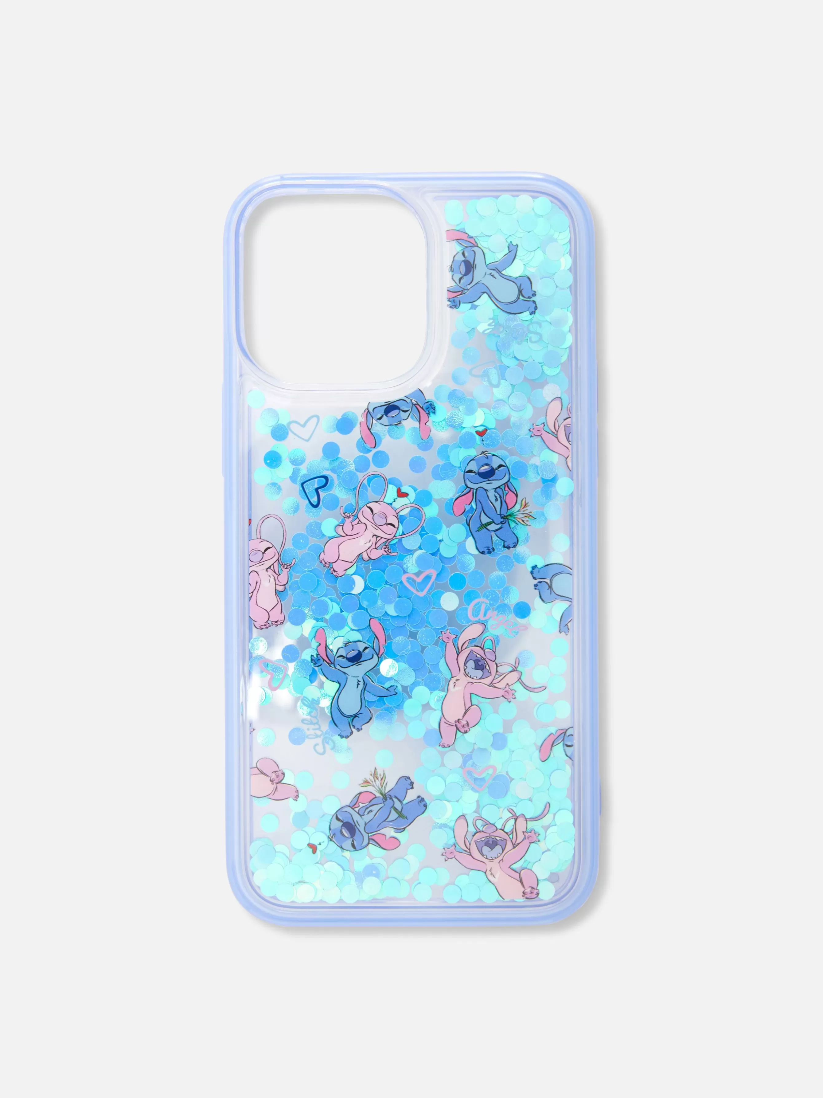 Shop Primark Coque Pour Téléphone à Paillettes Disney Lilo & Stitch Angel Bleu