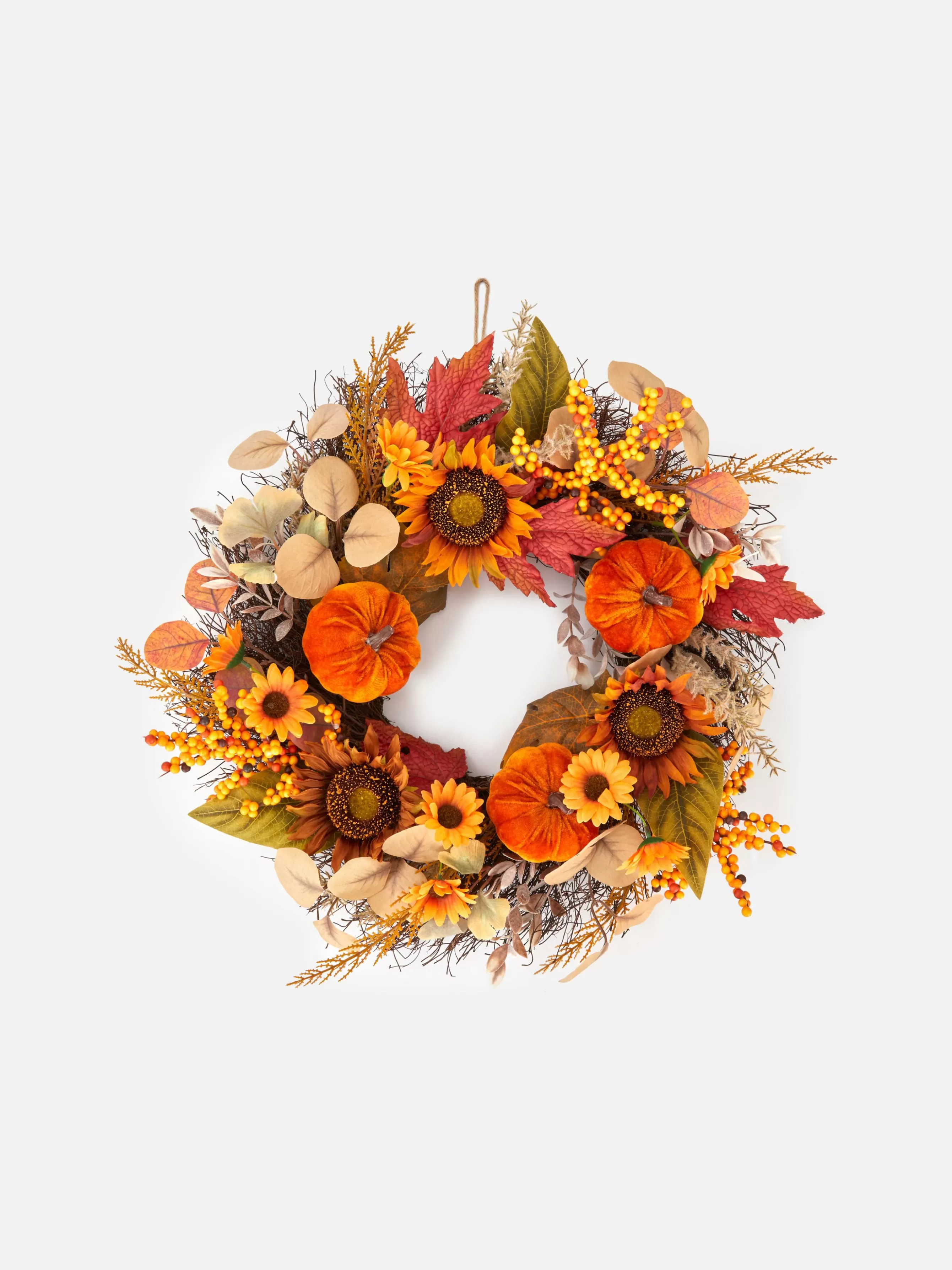 Discount Primark Couronne Automnale Avec Feuilles Artificielles Orange