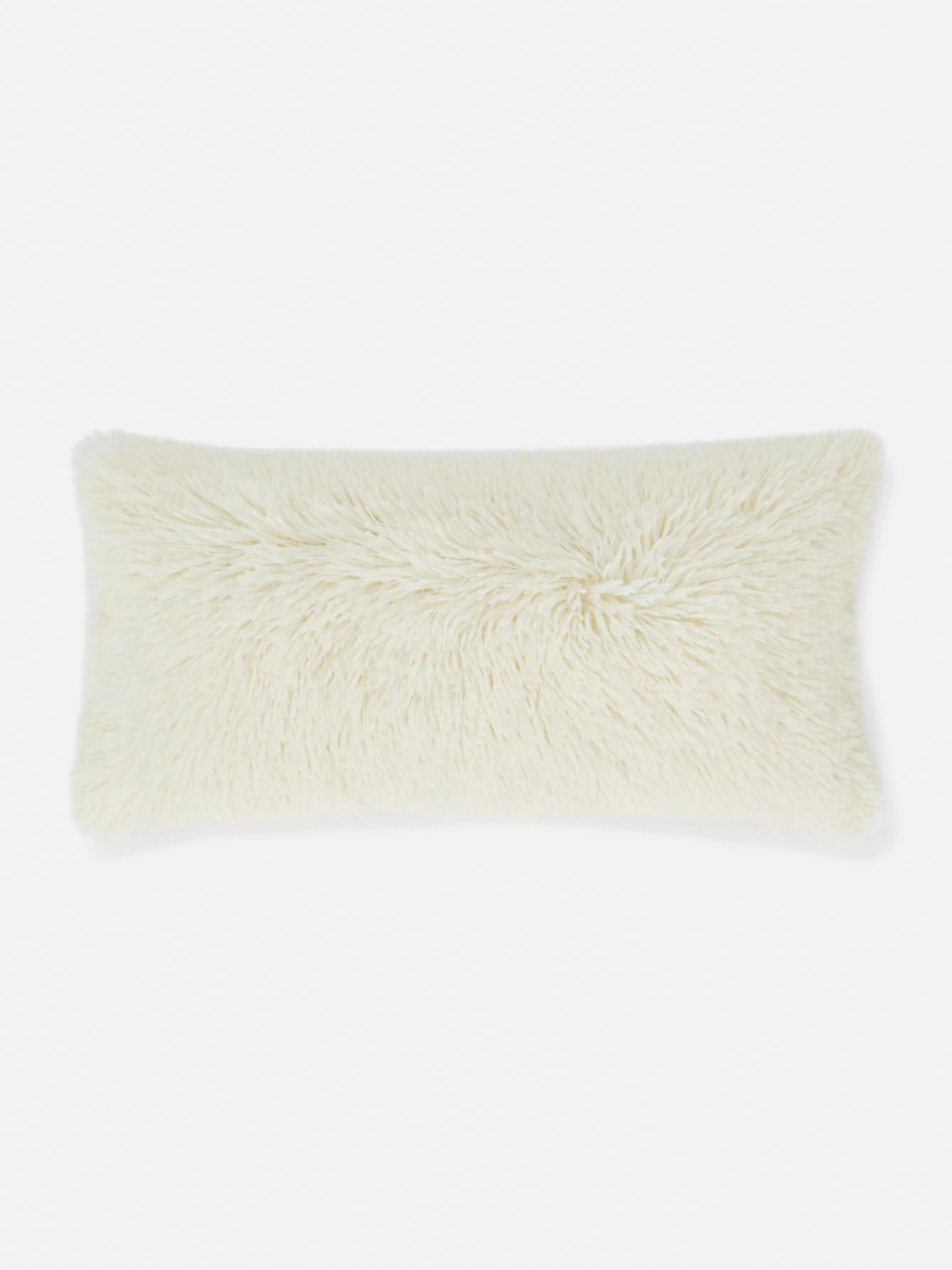 Discount Primark Coussin Rectangulaire En Fausse Fourrure Blanc