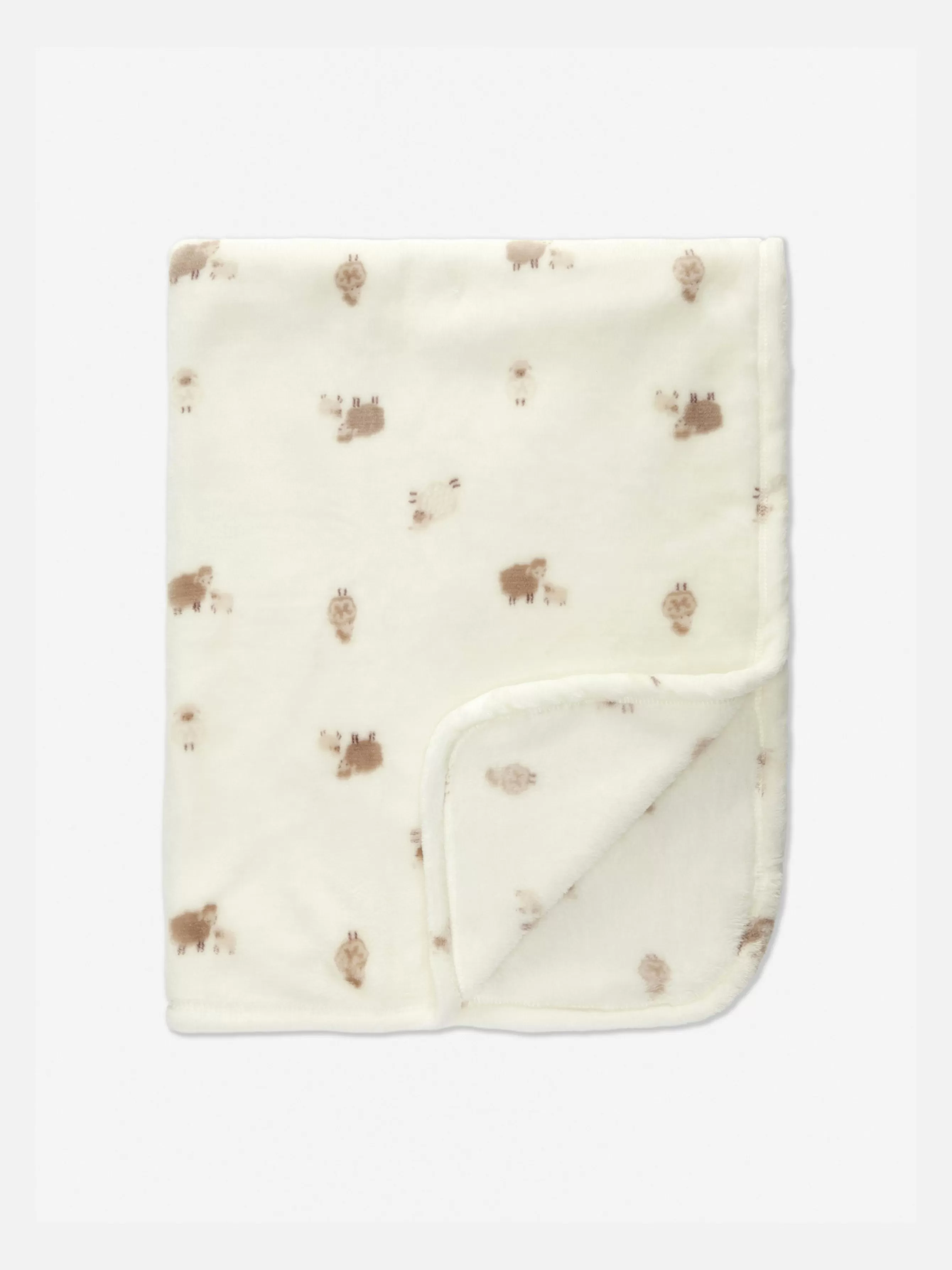 Discount Primark Couverture à Motif Mouton Bébé Ivoire