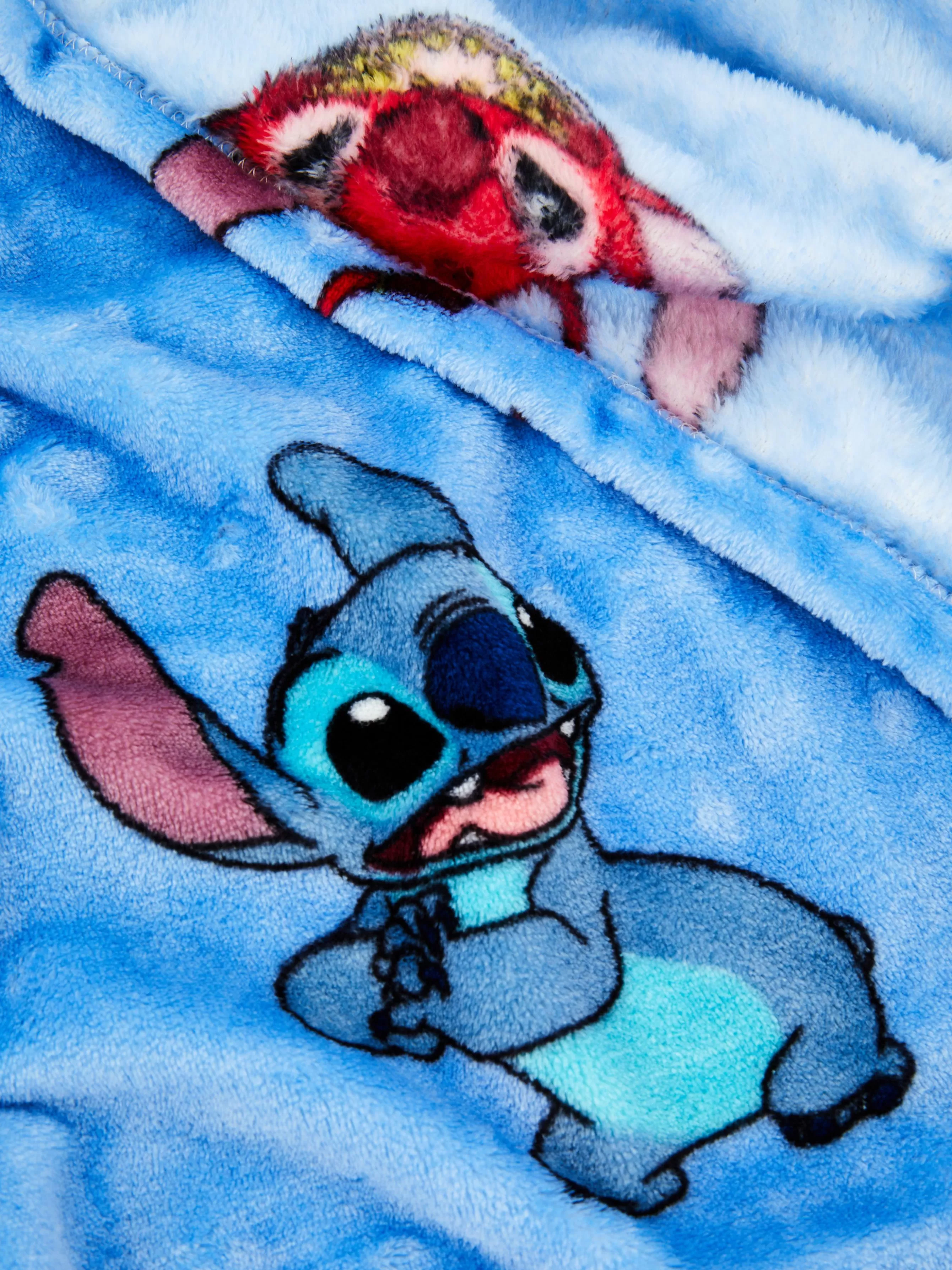 Clearance Primark Couverture En Molleton Disney Stitch & Leroy Bleu