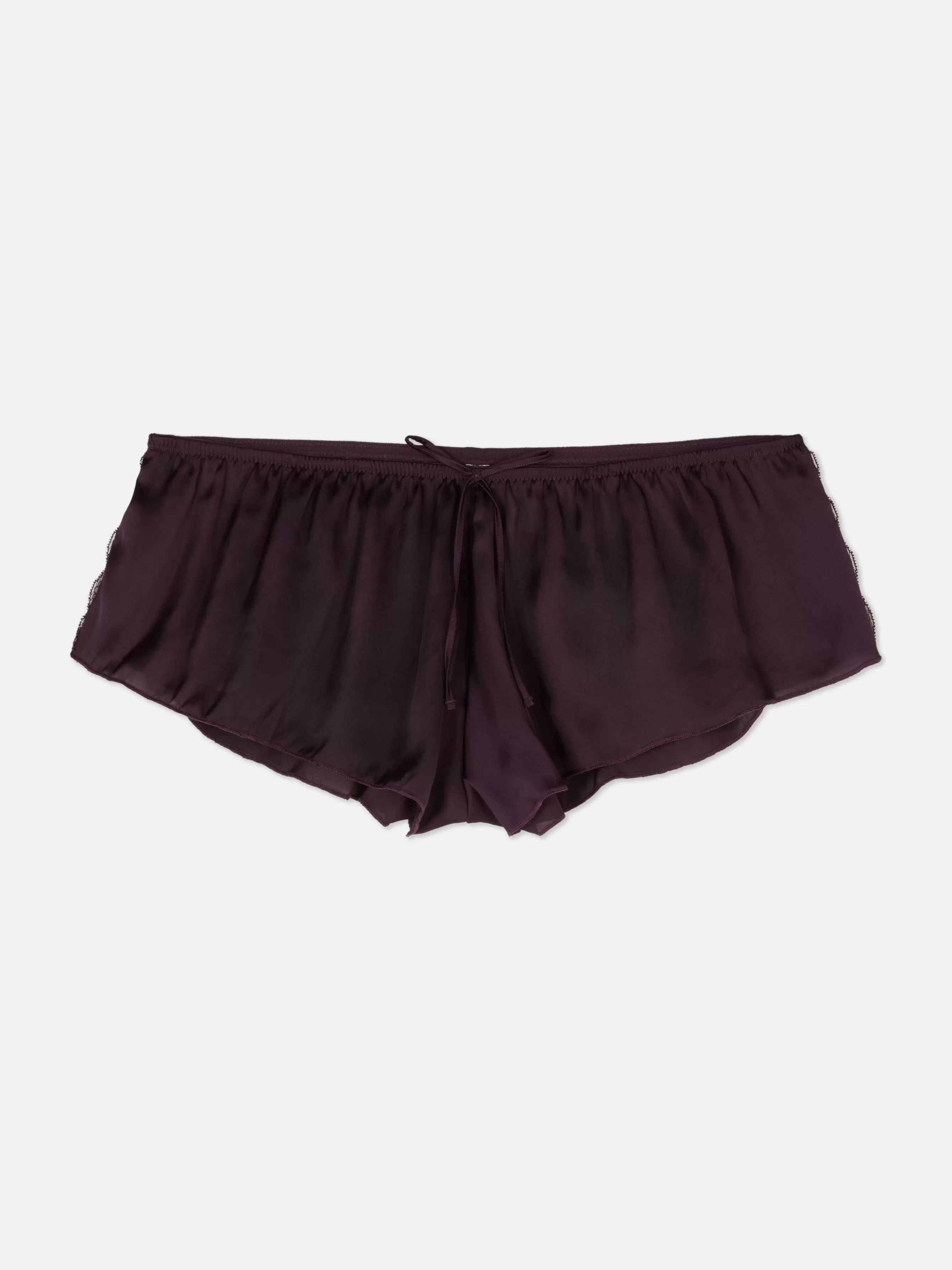 Flash Sale Primark Culotte Légère En Satin Avec Finitions En Dentelle Bordeaux