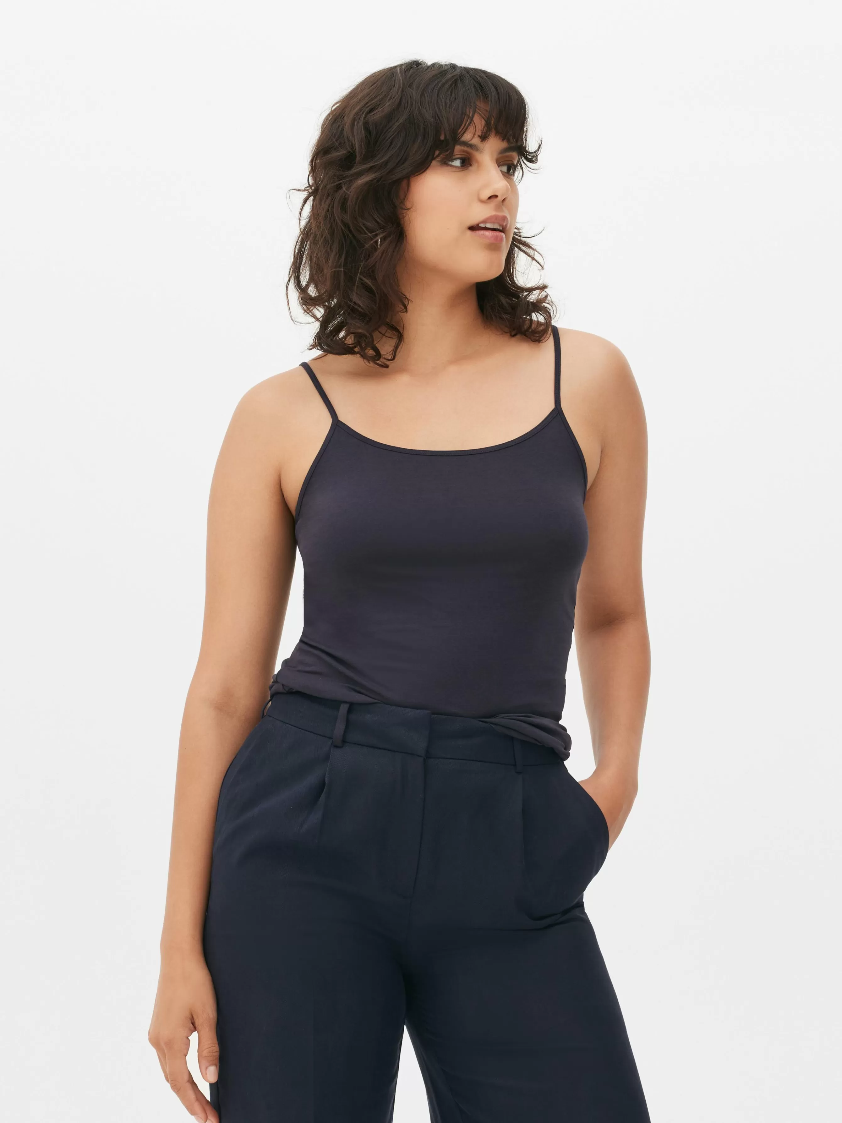 Discount Primark Débardeur En Coton Stretch Bleu marine