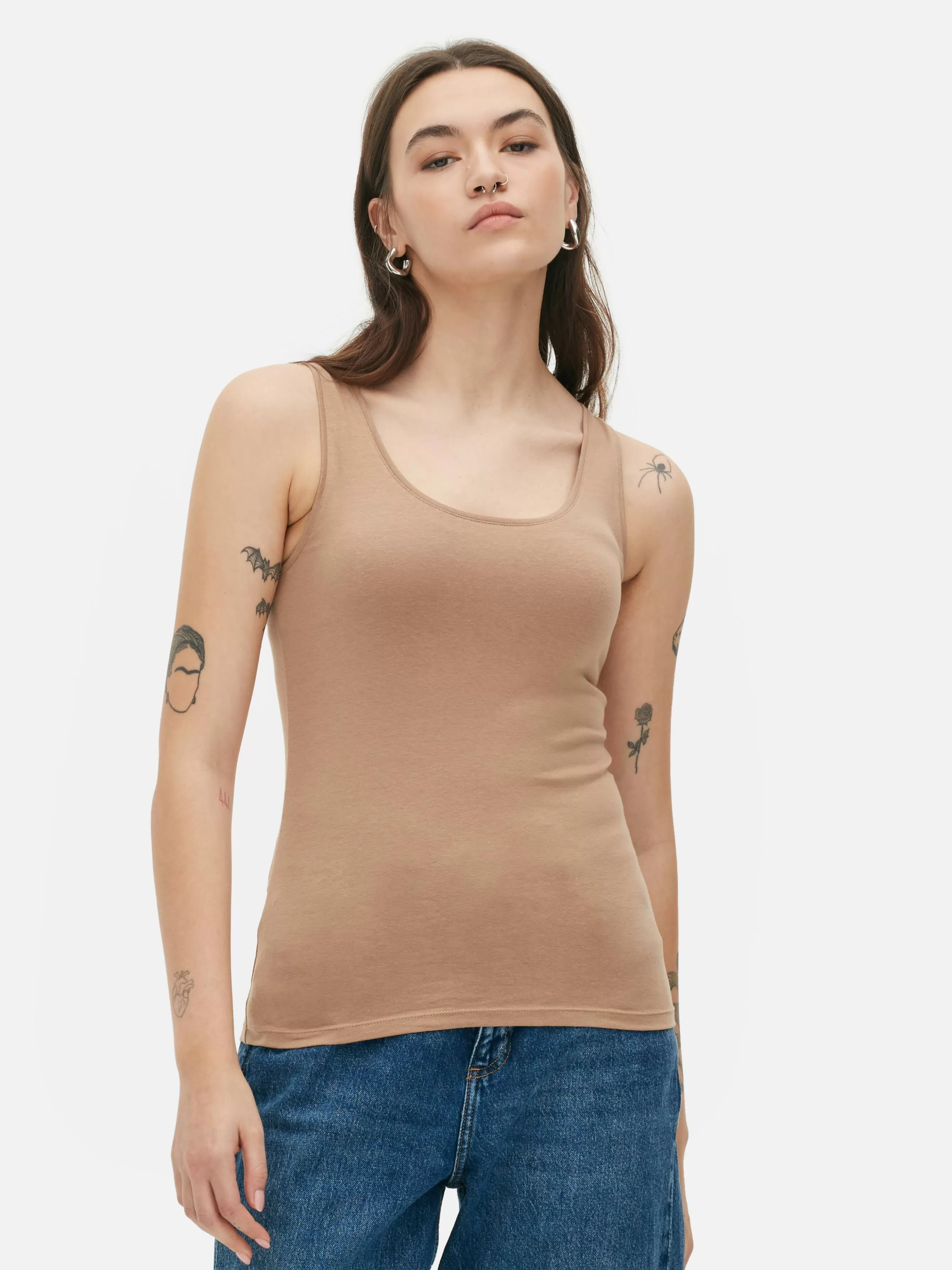 New Primark Débardeur Stretch Nude