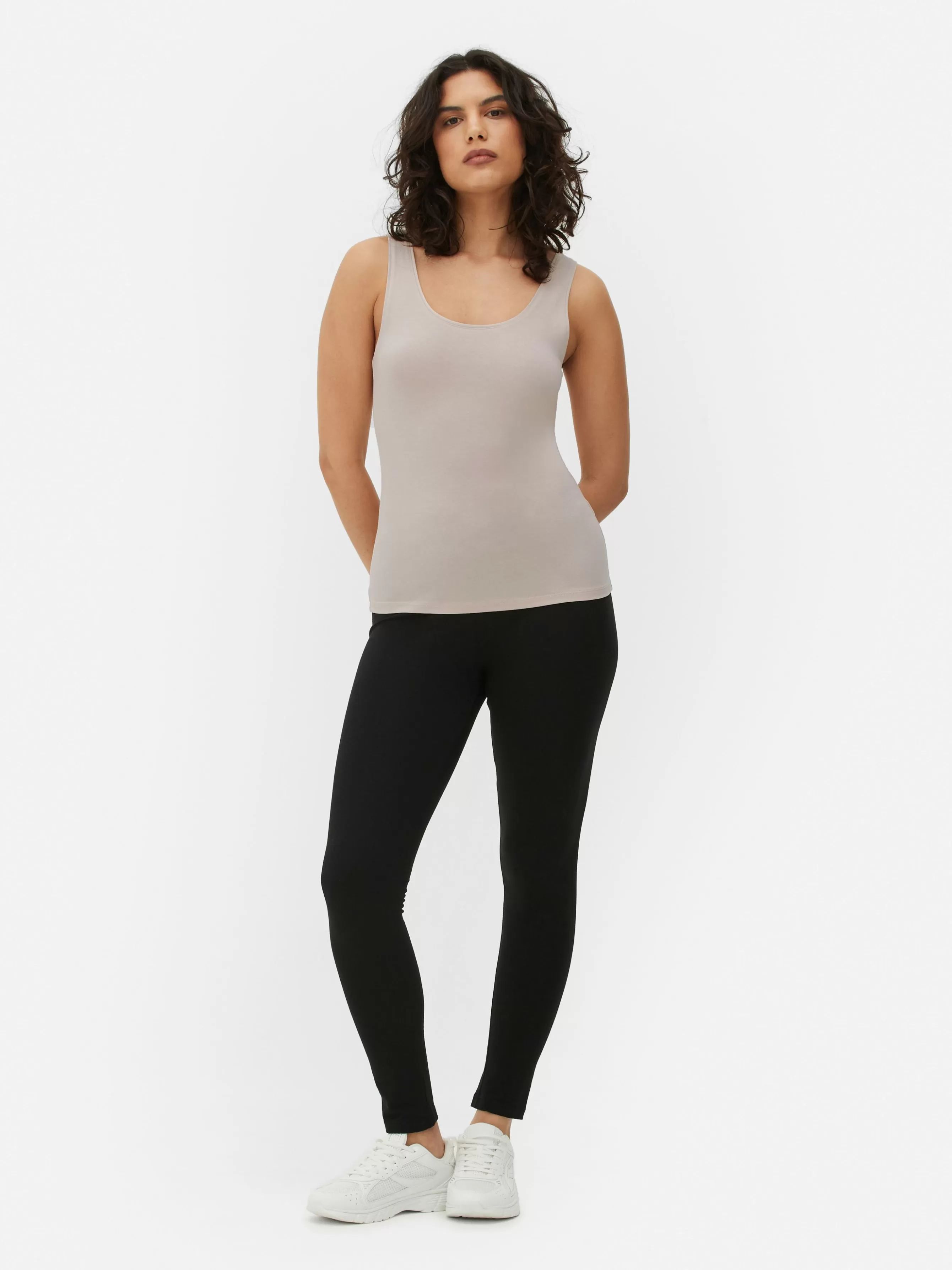 Clearance Primark Débardeur Stretch Décolleté Essential Grège