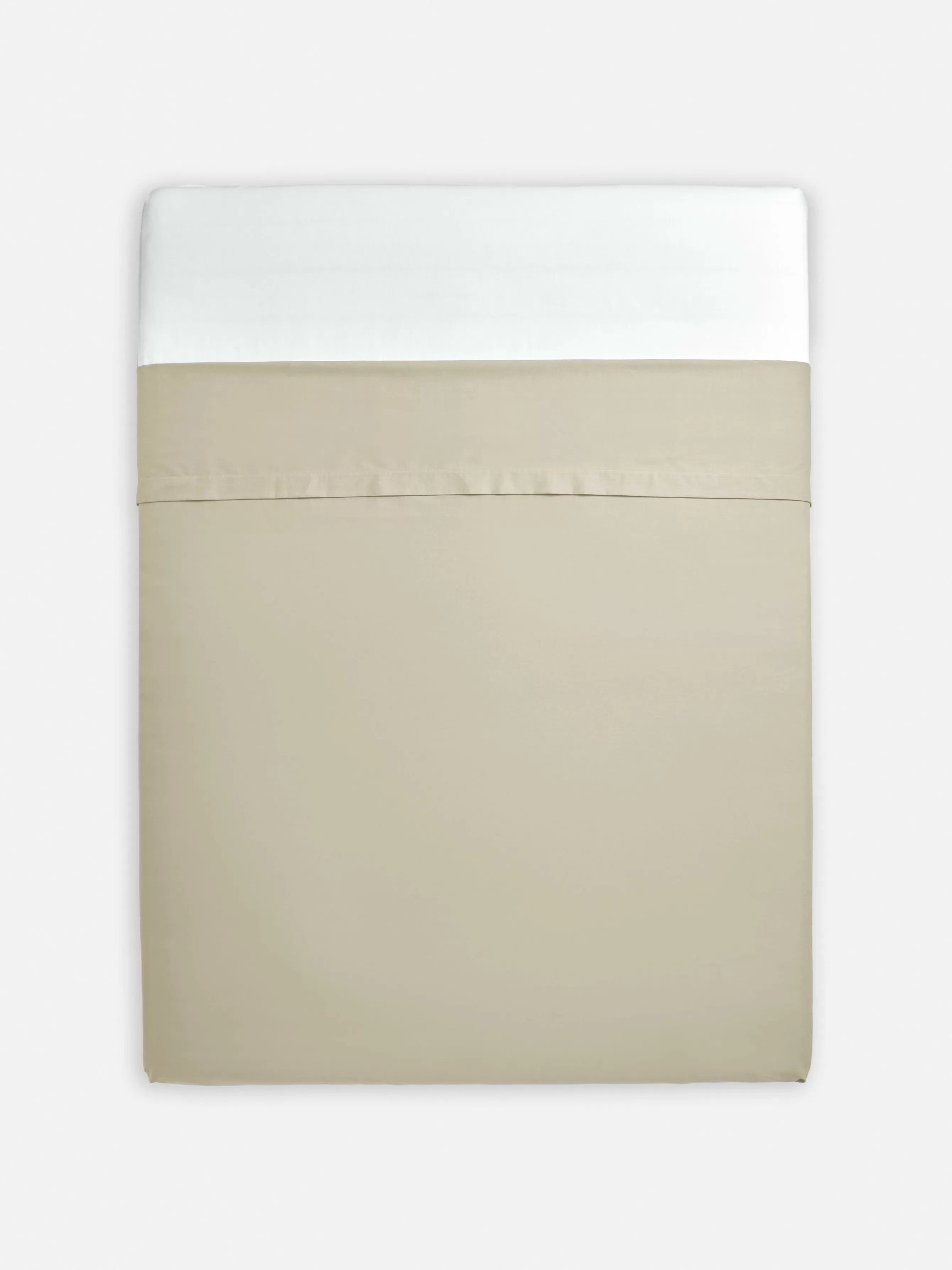 Online Primark Drap Plat King Size En Coton Taupe