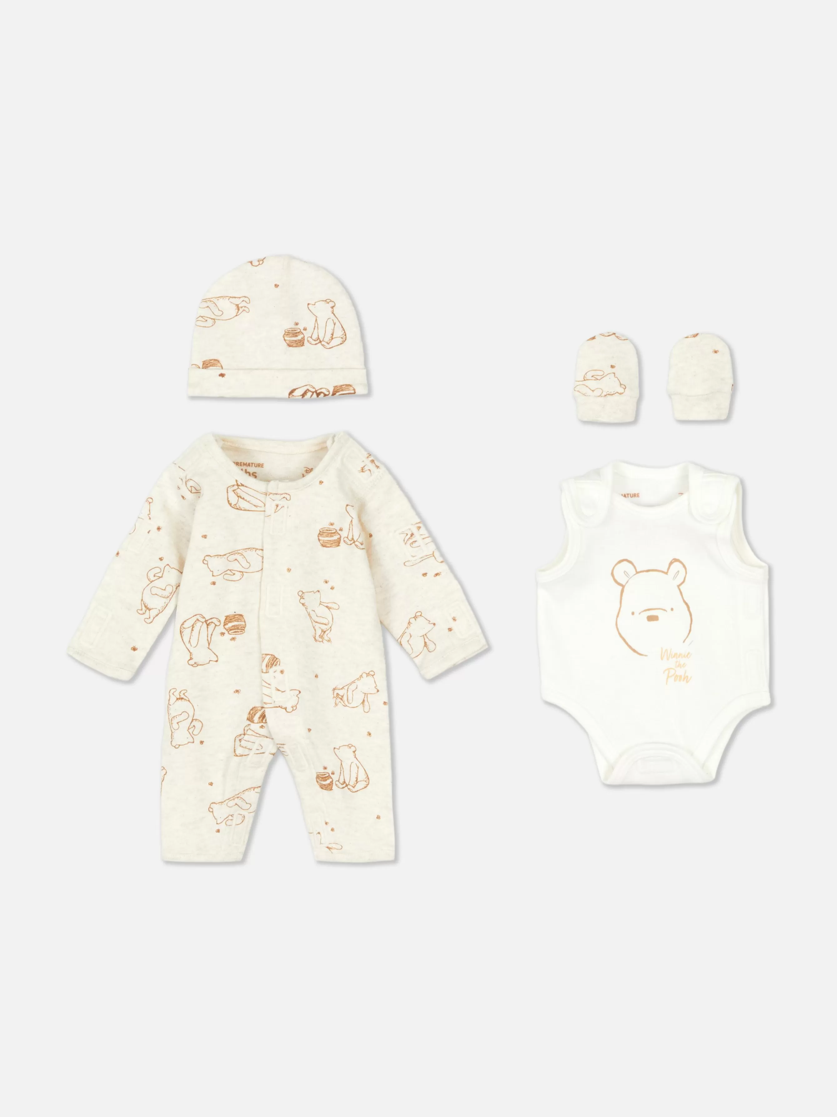 Best Primark Ensemble Bébé Prématuré Disney Winnie L'ourson Ivoire