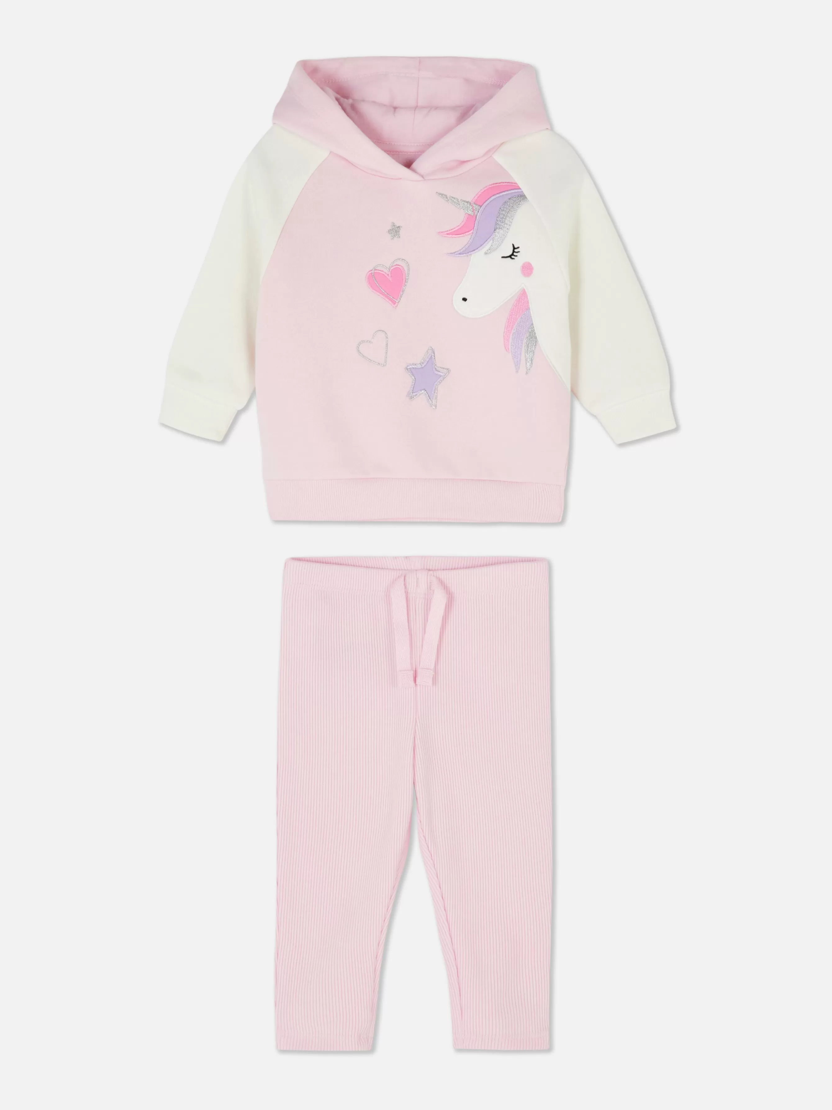 Cheap Primark Ensemble Coordonné Sweat à Capuche Et Legging Licorne Rose