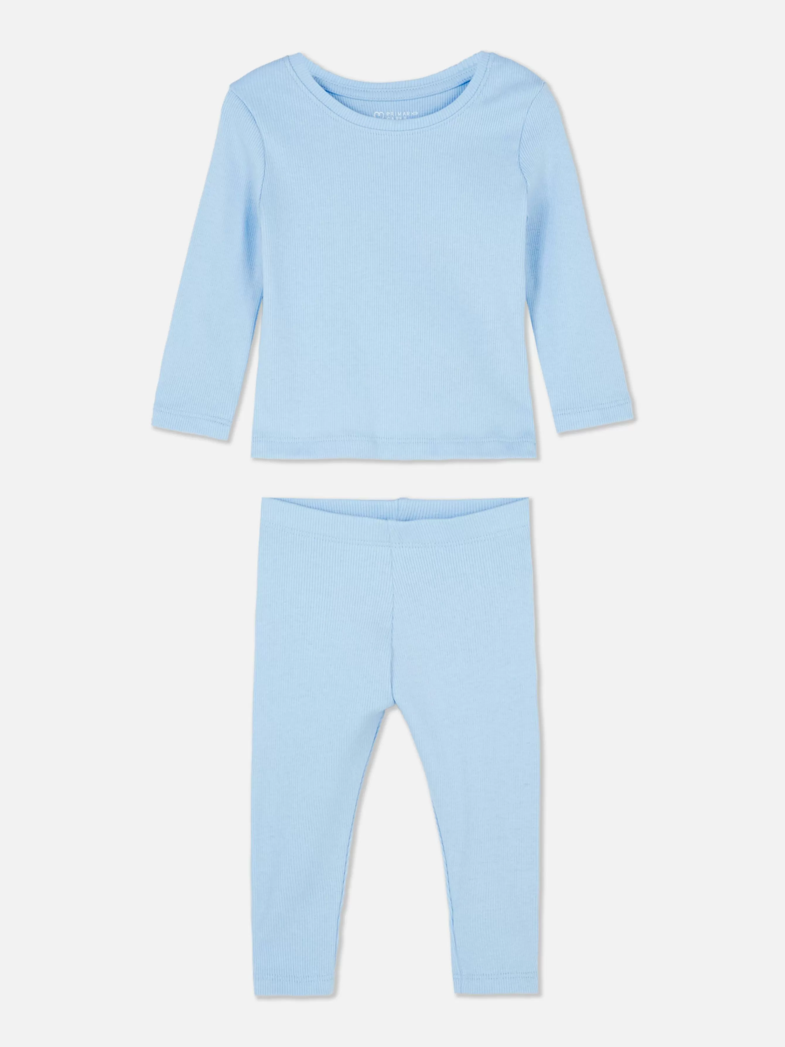 Flash Sale Primark Ensemble Coordonné T-shirt Et Legging Côtelés Bleu clair