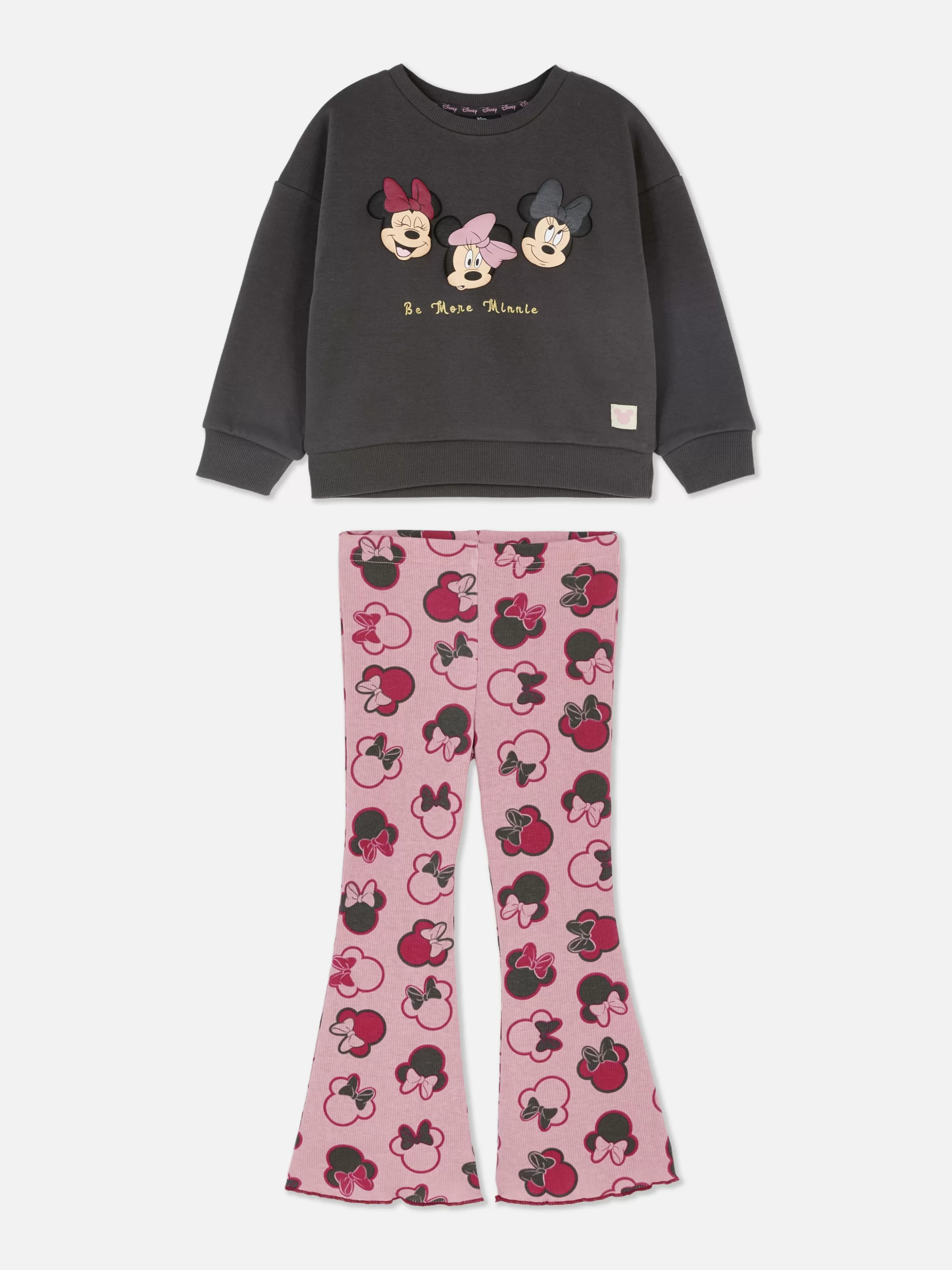 Clearance Primark Ensemble Haut à Col Ras-du-cou Et Legging Disney Minnie Mouse Anthracite