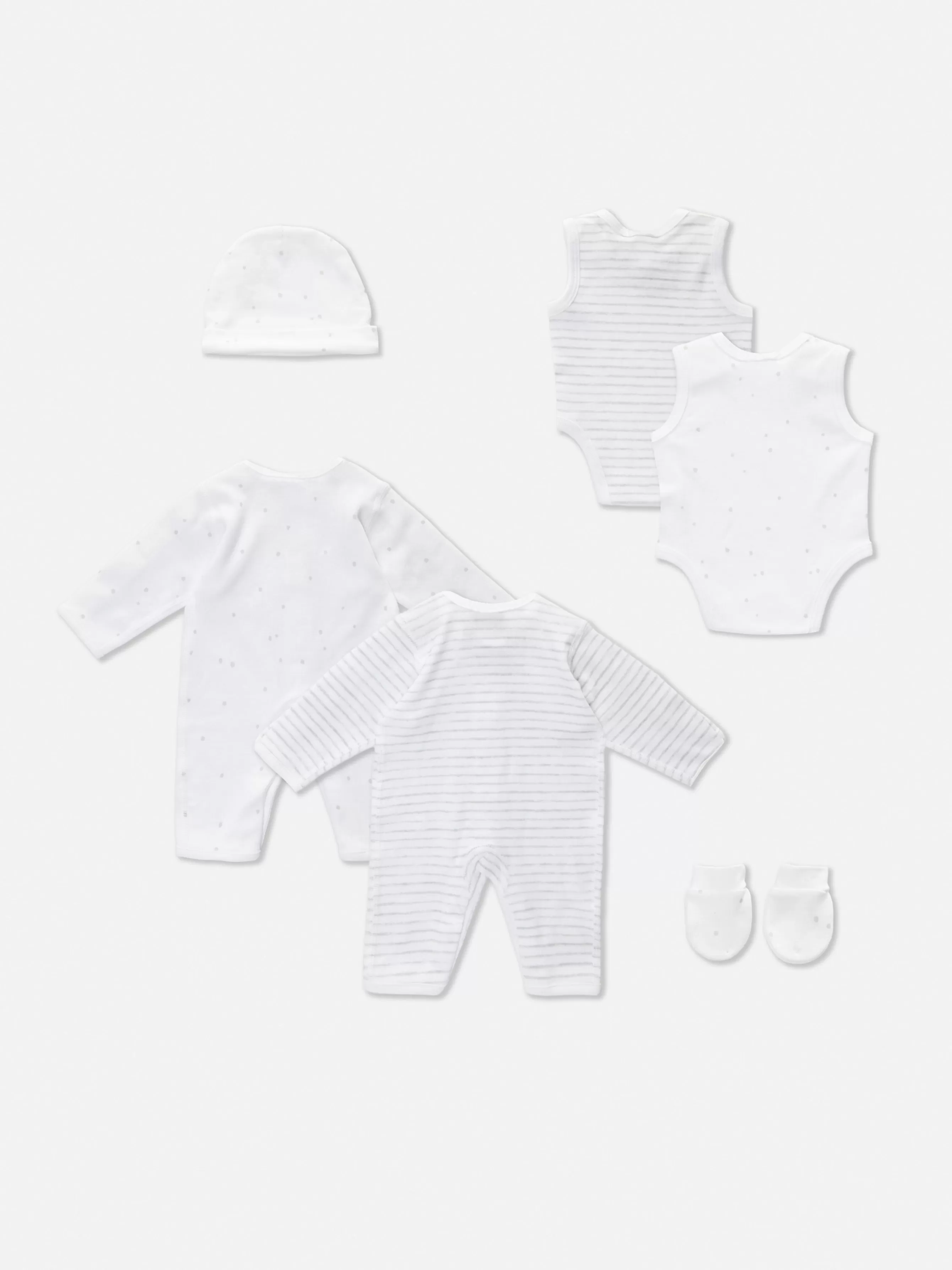 Cheap Primark Ensemble Six Pièces Pour Bébé Prématuré Blanc