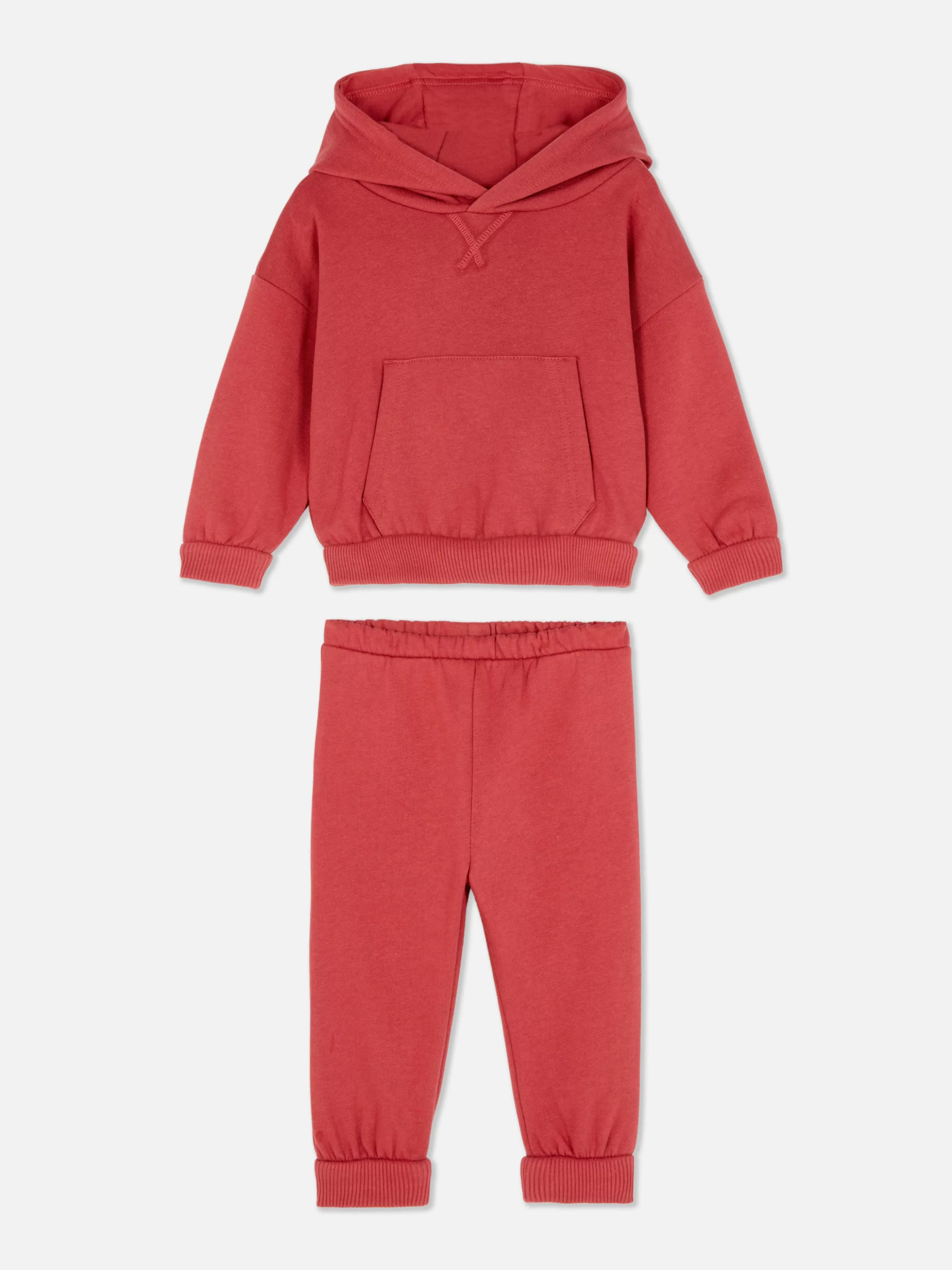 Sale Primark Ensemble Sweat à Capuche Et Bas De Jogging Coordonné Rouge