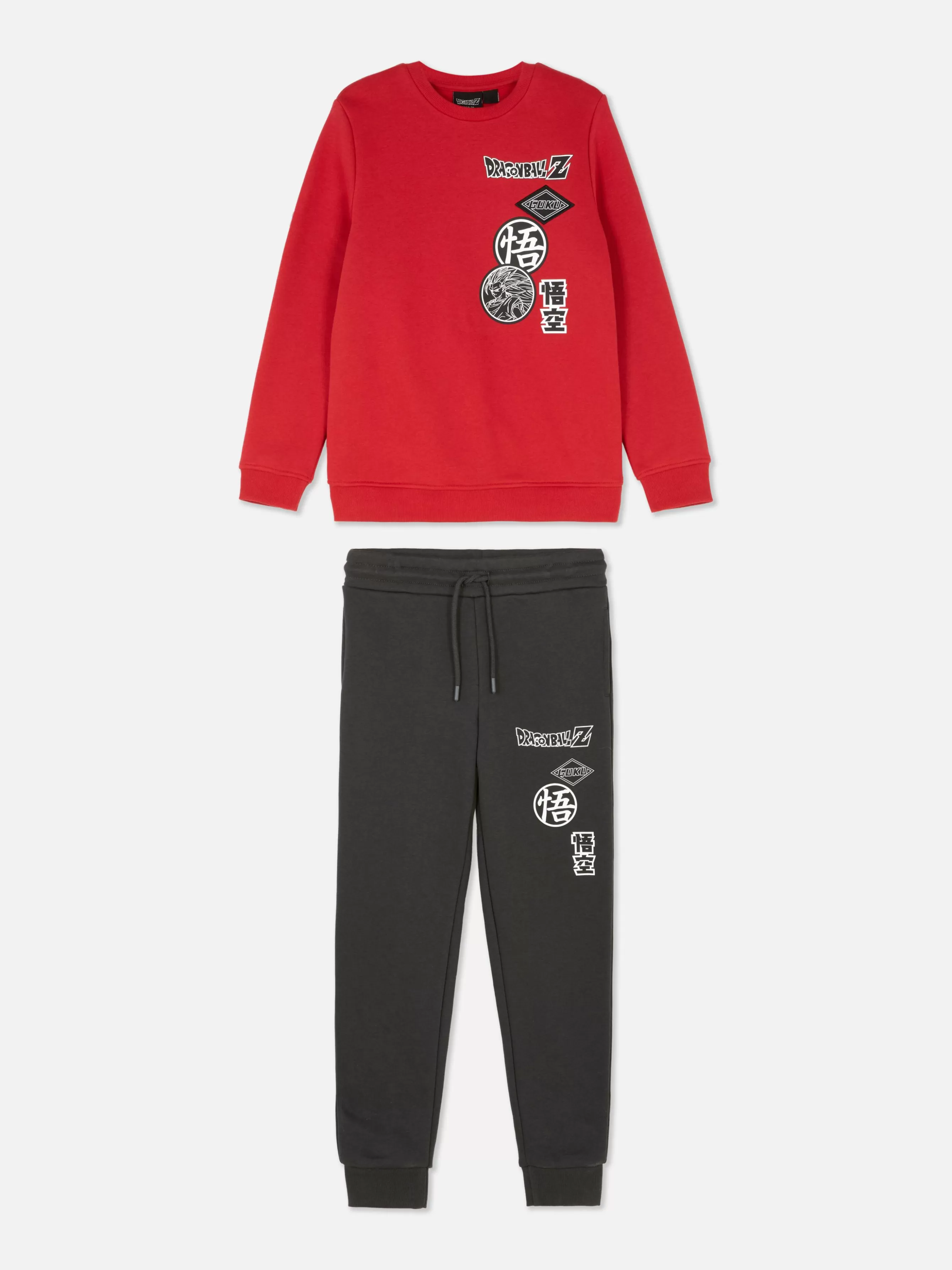 Clearance Primark Ensemble Sweat-shirt Et Bas De Jogging Dragon Ball Z Goku Rouge