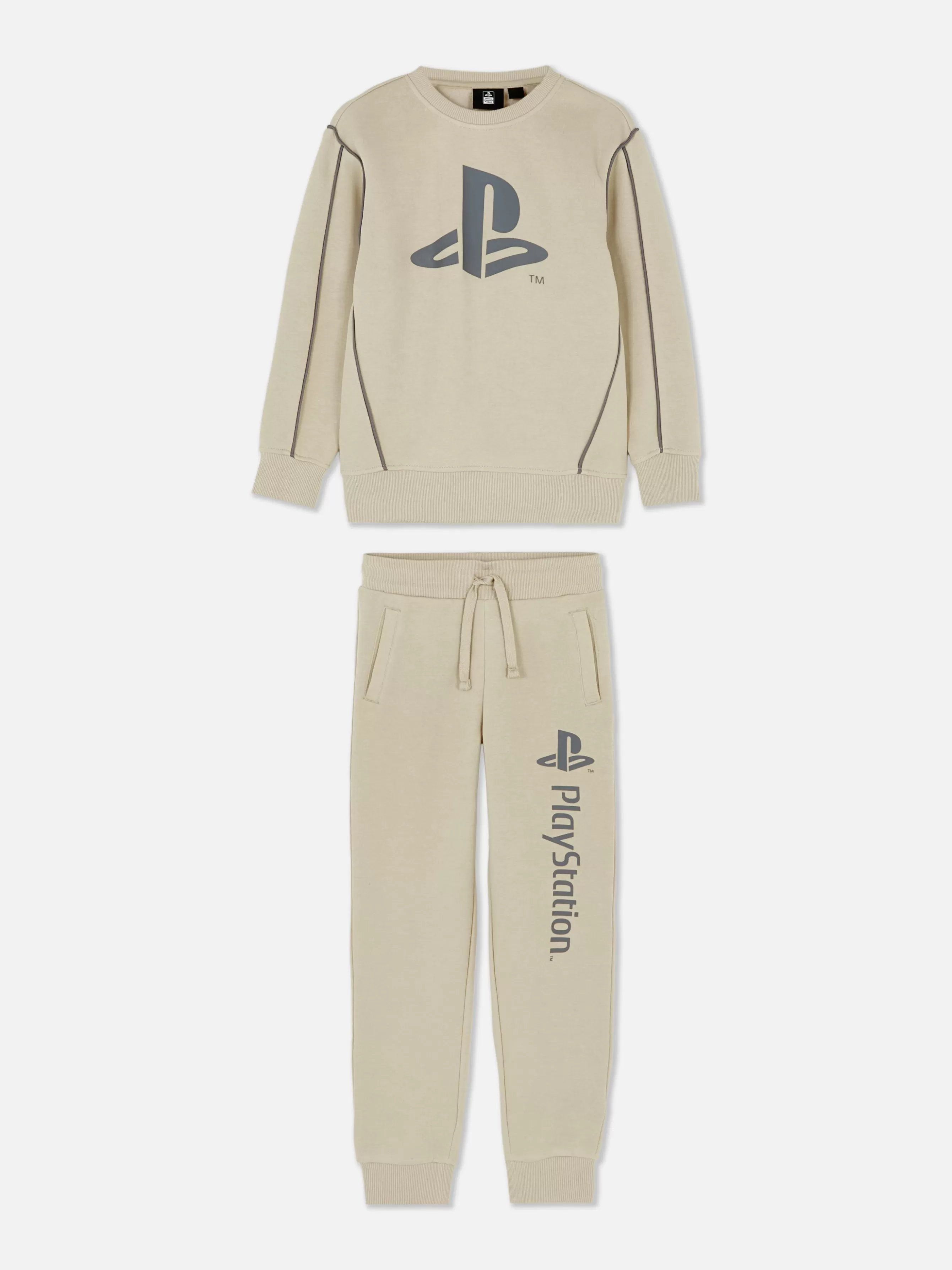 Shop Primark Ensemble Sweat-shirt Et Bas De Jogging PlayStation Grège