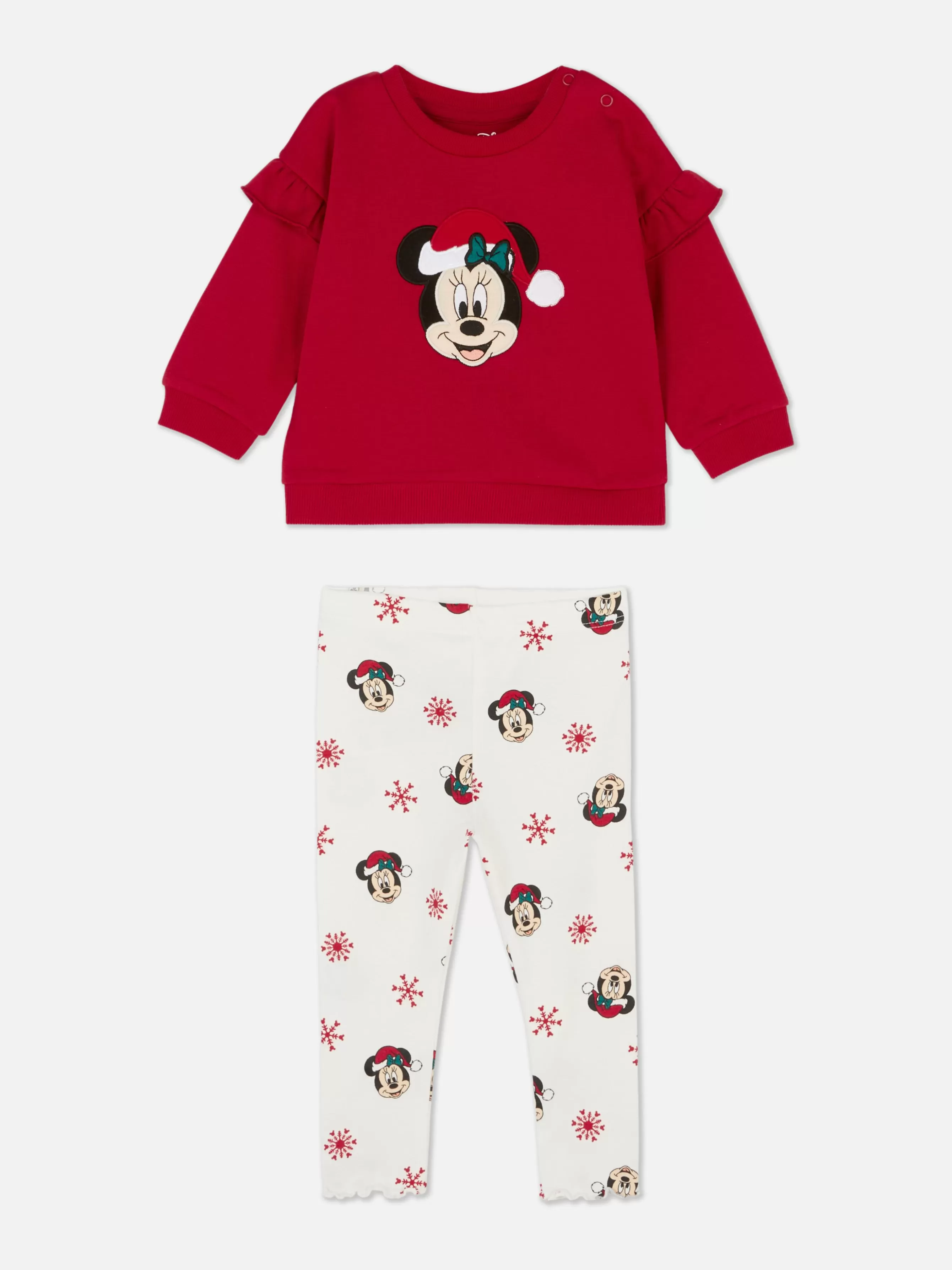 Discount Primark Ensemble Sweat-shirt Et Legging De Noël Disney Minnie Mouse Rouge