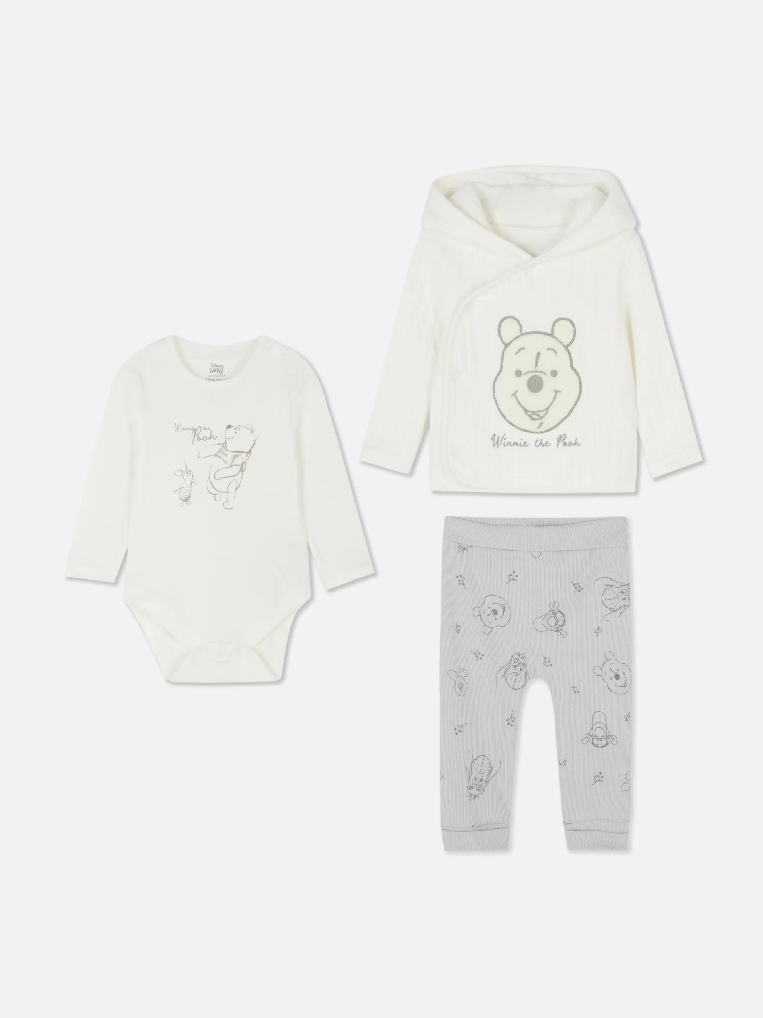 Best Primark Ensemble Veste, Body Et Legging Disney Winnie L'ourson Blanc