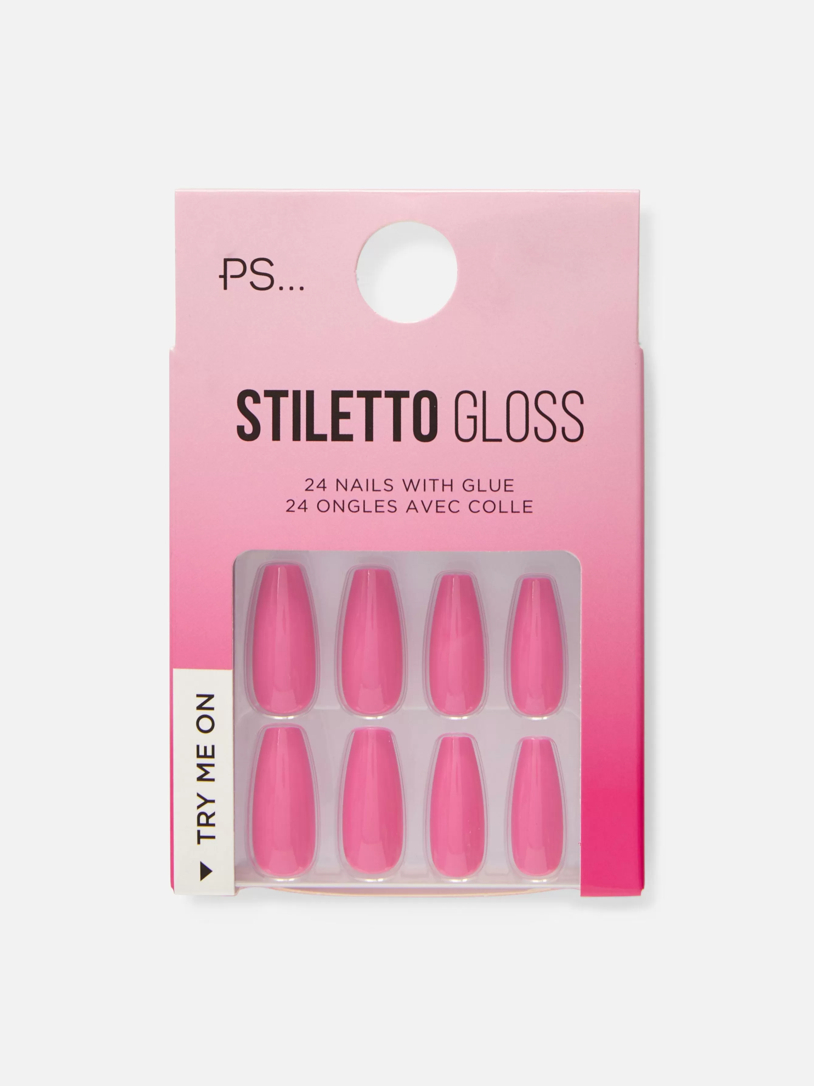 Online Primark Faux Ongles Brillants à Bout Pointu PS... Rose vif