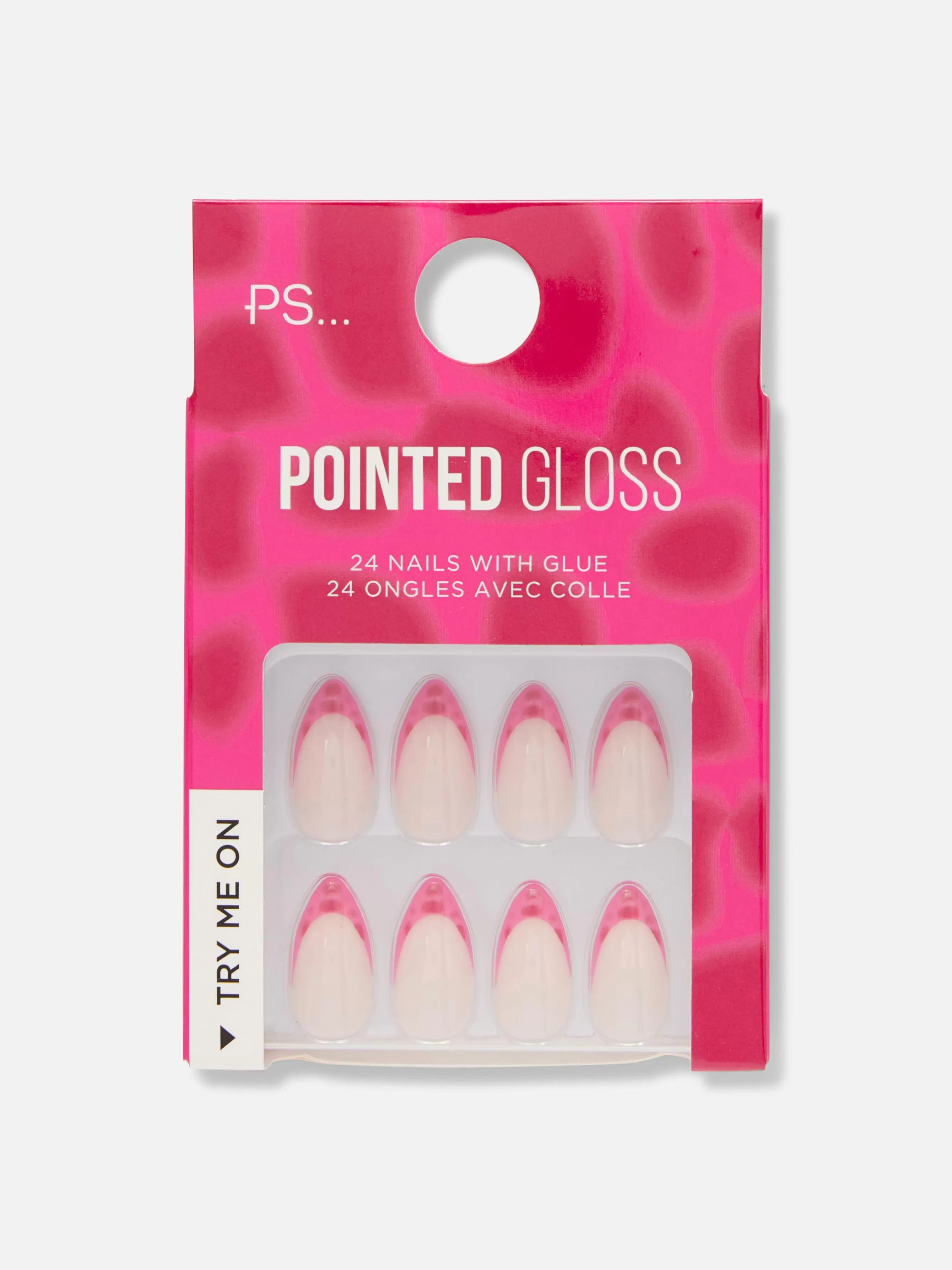 Cheap Primark Faux Ongles Pointus Brillants Effet Crocodile PS... Rose