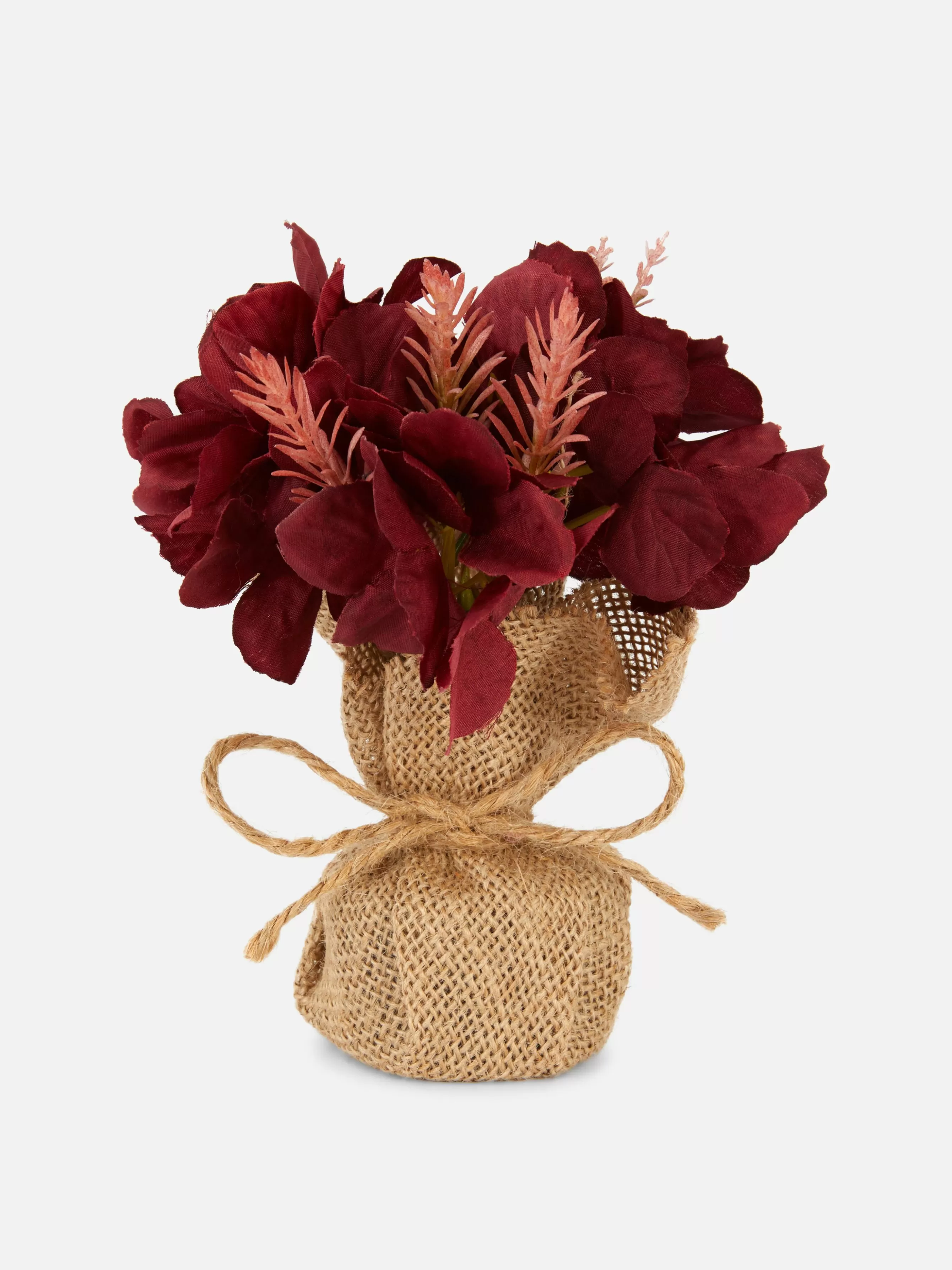 Shop Primark Fleurs Artificielles Avec Emballage En Jute Bordeaux