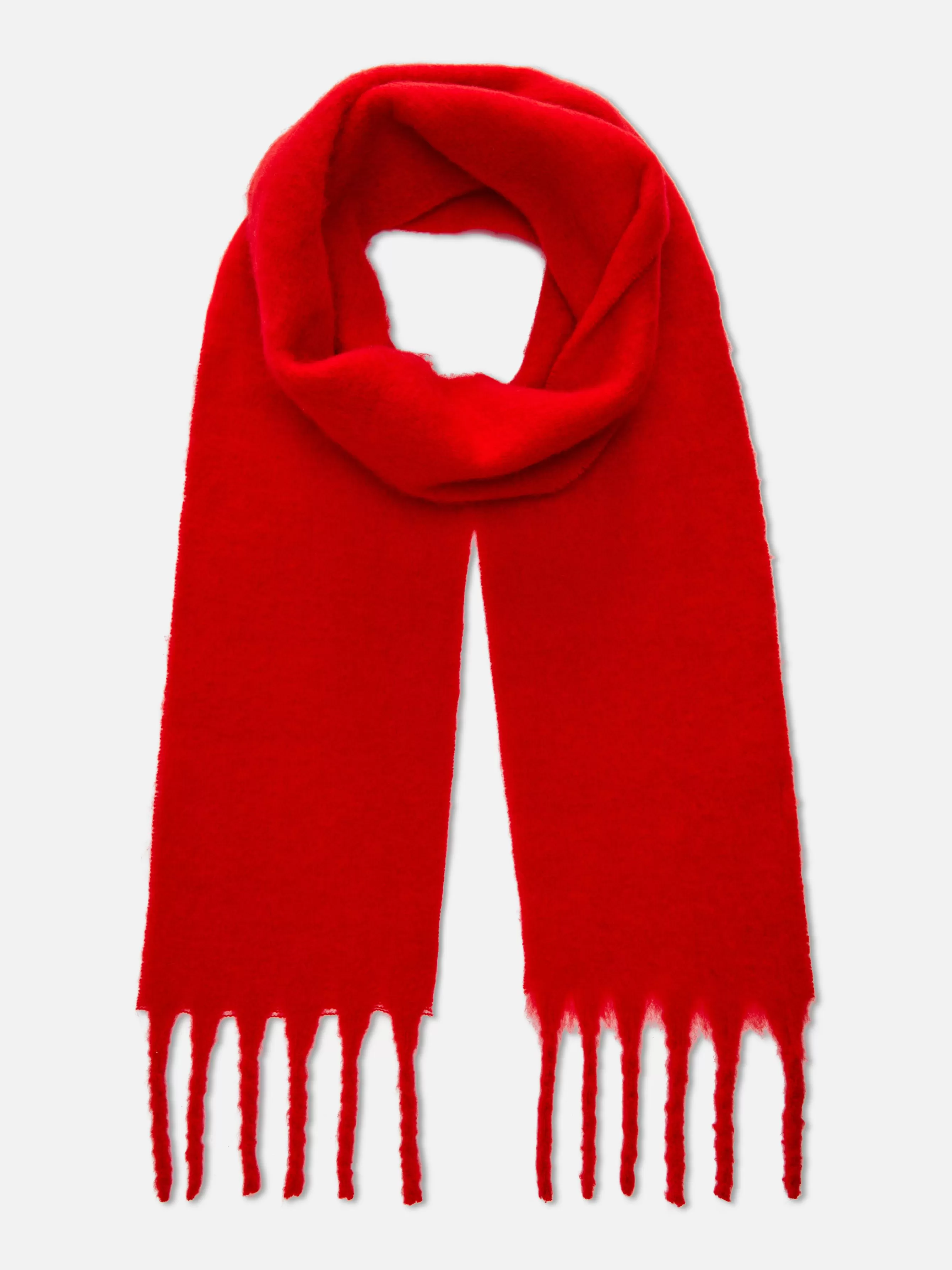 Fashion Primark Foulard Fin Brossé Doux Rouge