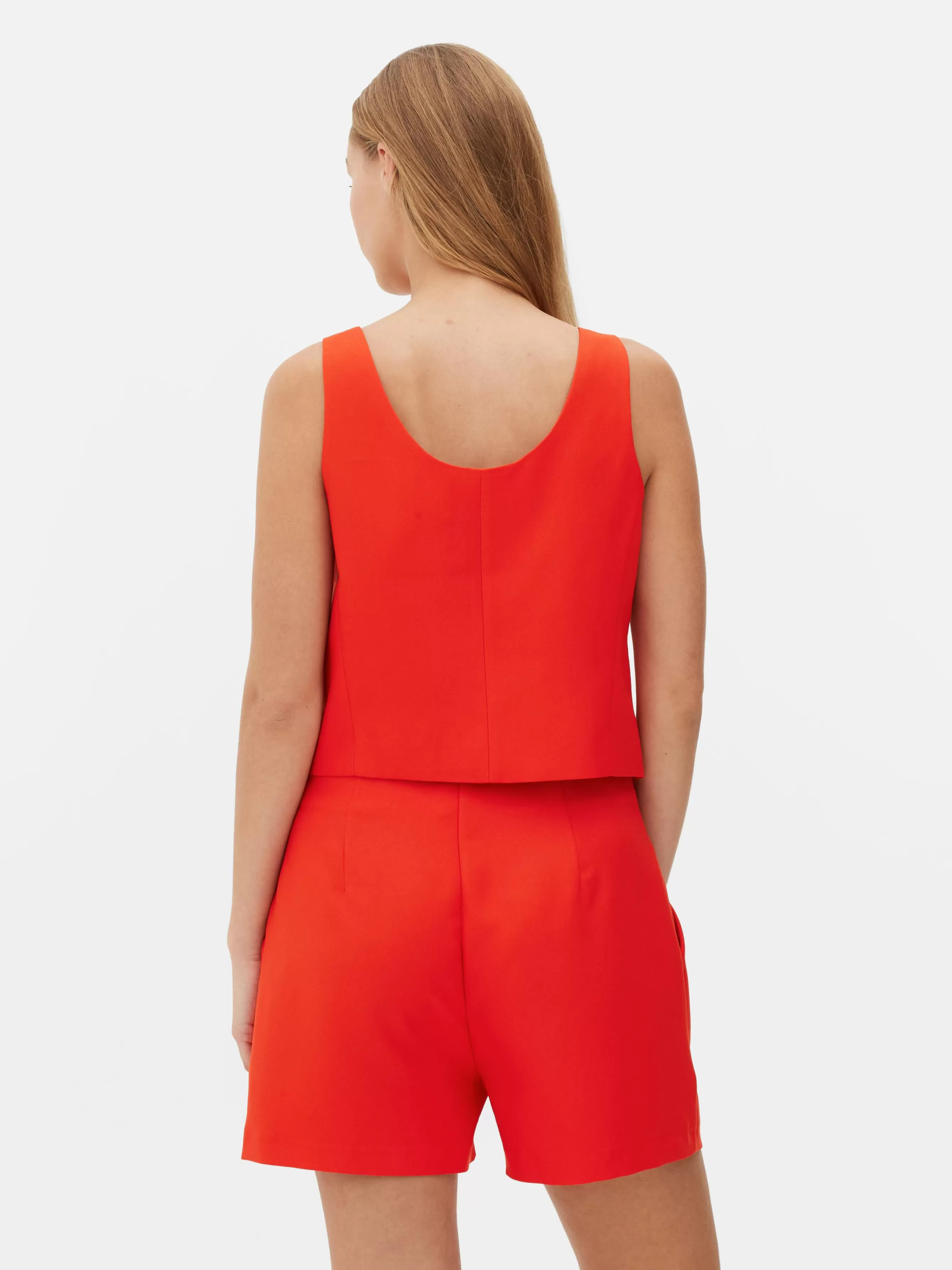 Flash Sale Primark Gilet De Costume à Encolure Décolletée Rouge vif