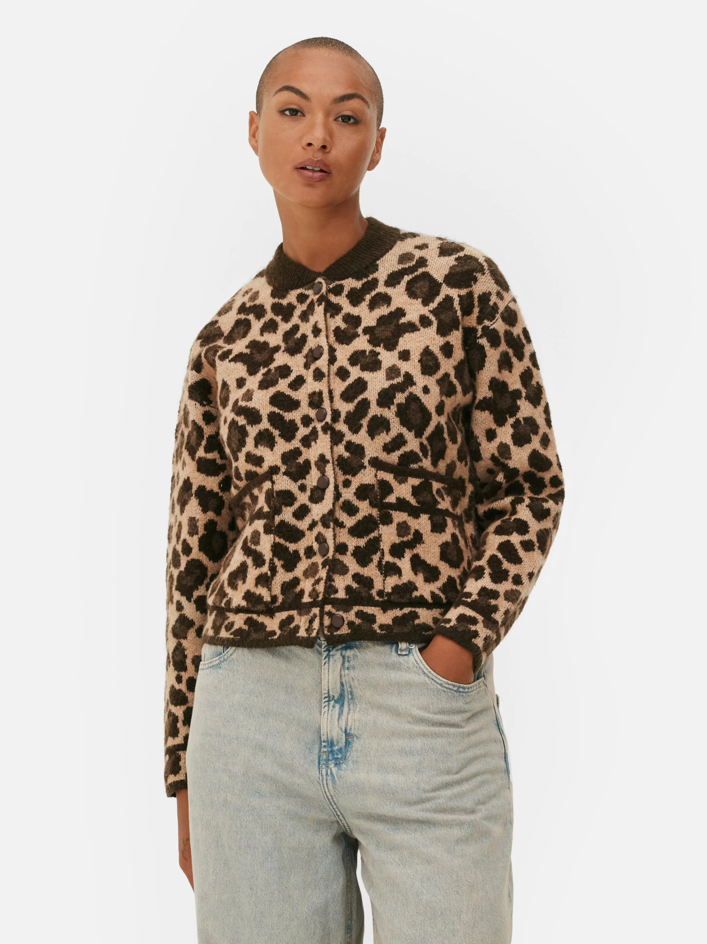 Flash Sale Primark Gilet Style Blouson Bomber à Motif Léopard Multicolore