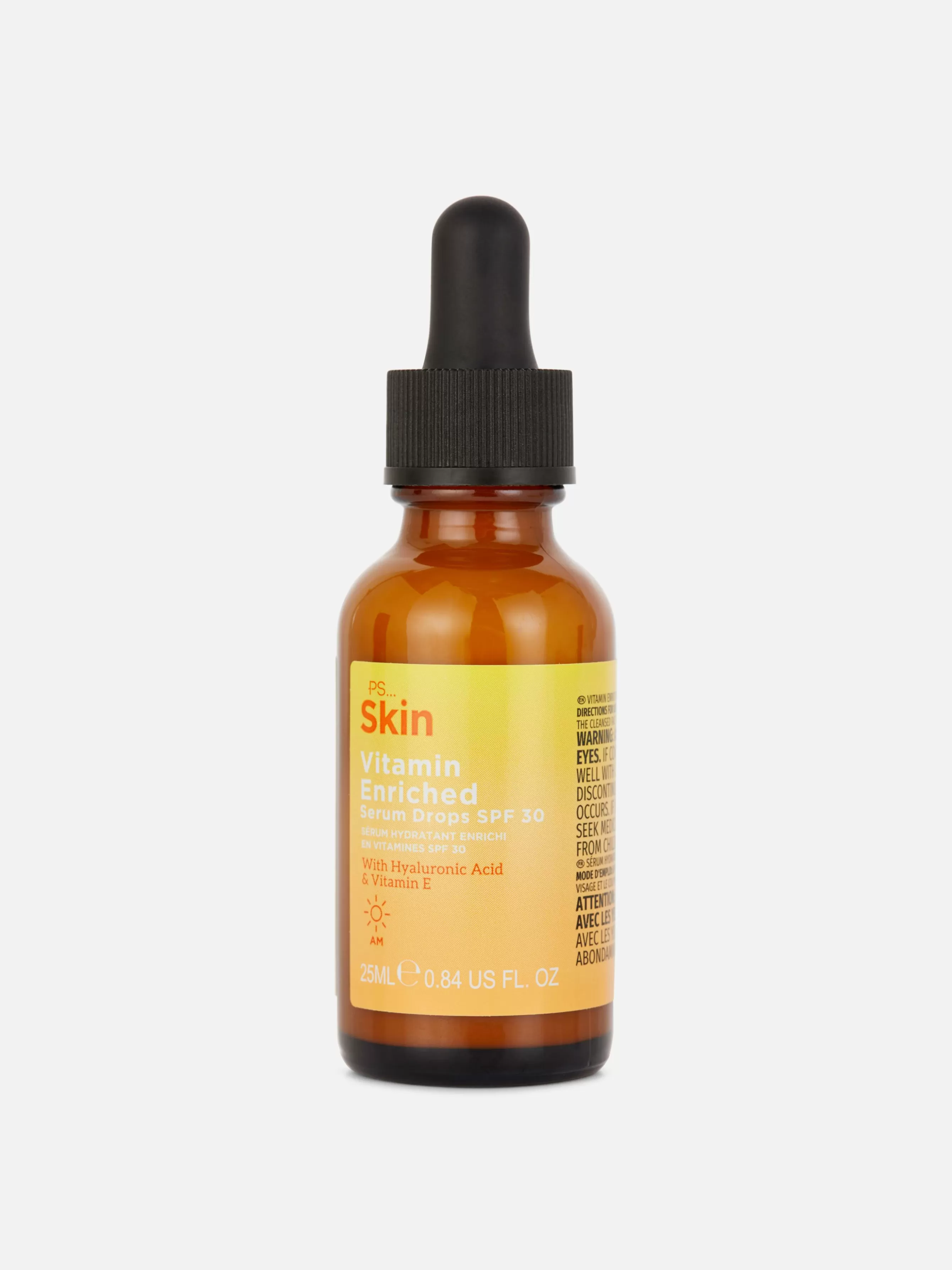 Clearance Primark Gouttes De Sérum Enrichi En Vitamines FPS 30 PS... Skin Jaune citron