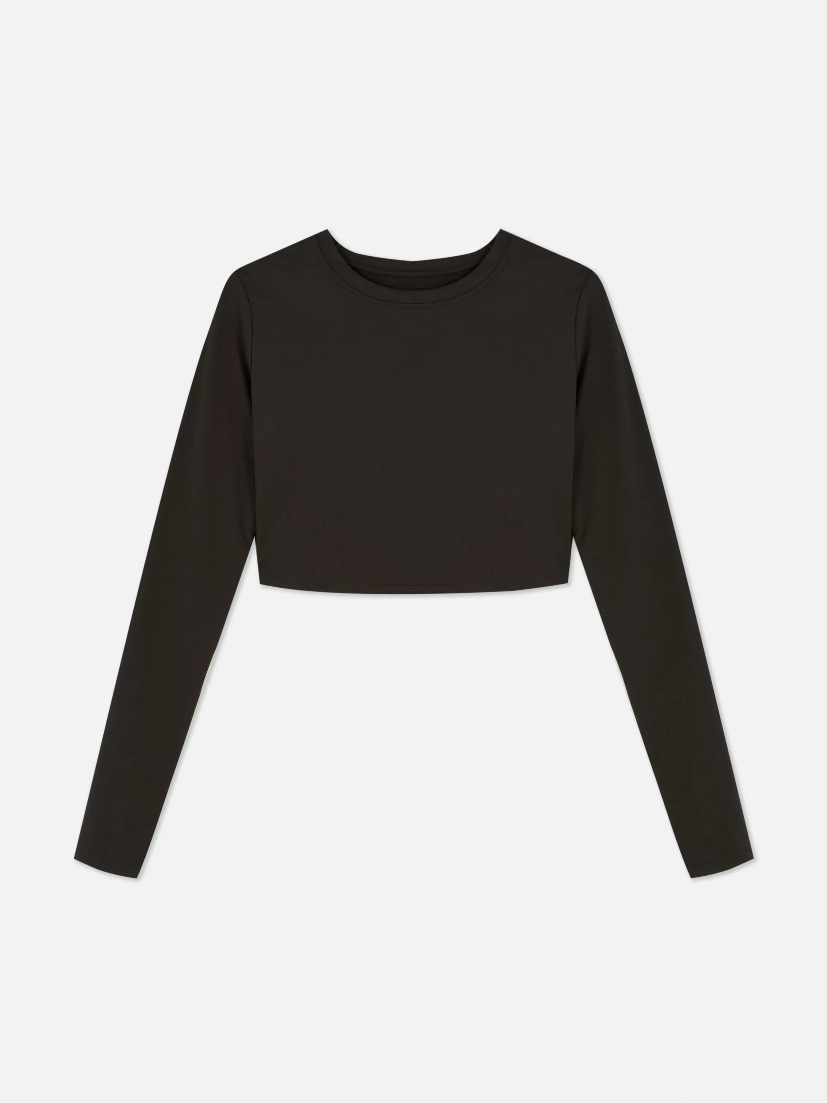 New Primark Haut Court De Sport à Manches Longues En Tissu Ultra-doux Rita Ora Chocolat