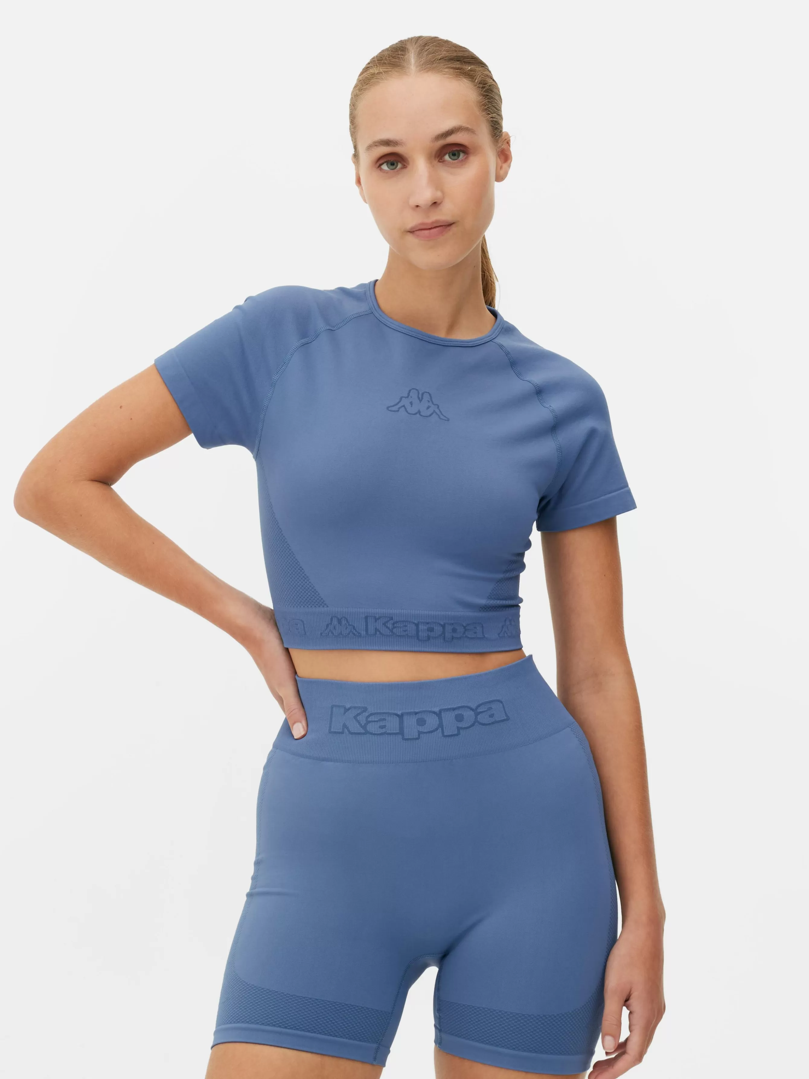 Online Primark Haut Court Kappa X à Coordonner Bleu