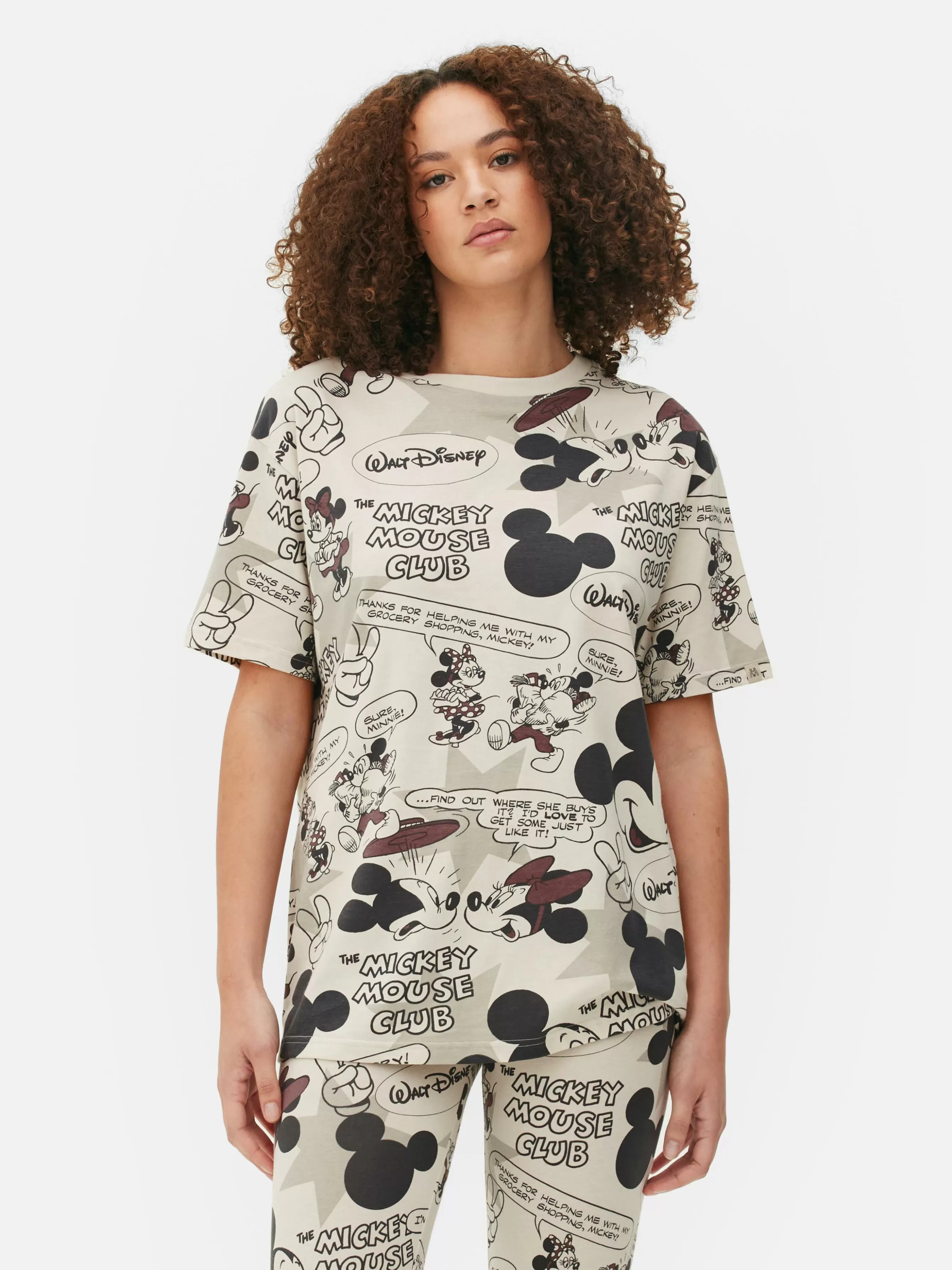 Flash Sale Primark Haut De Pyjama à Motif Disney Mickey Mouse Taupe