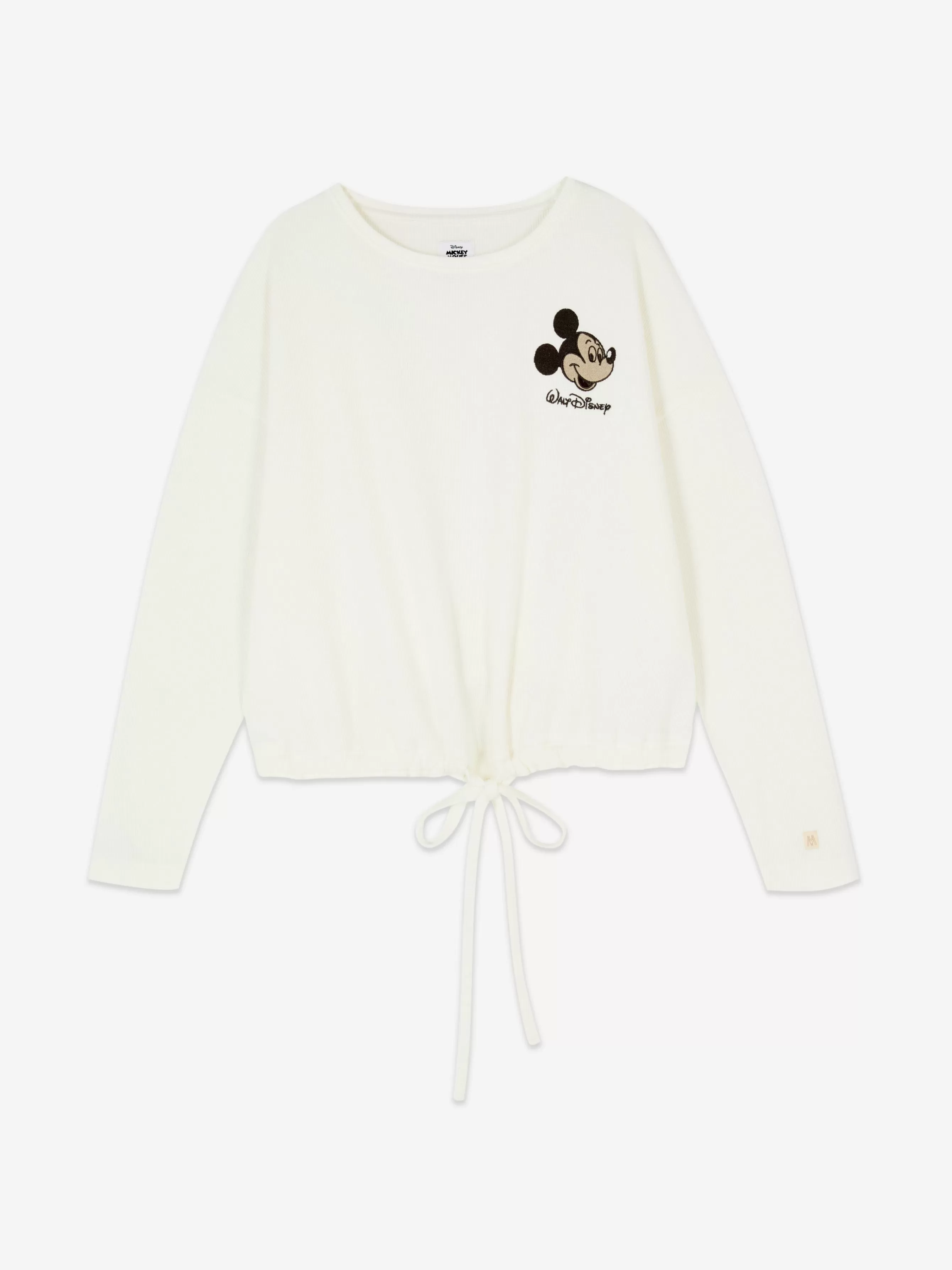 Sale Primark Haut De Pyjama à Texture Gaufrée Disney Mickey Mouse Ivoire